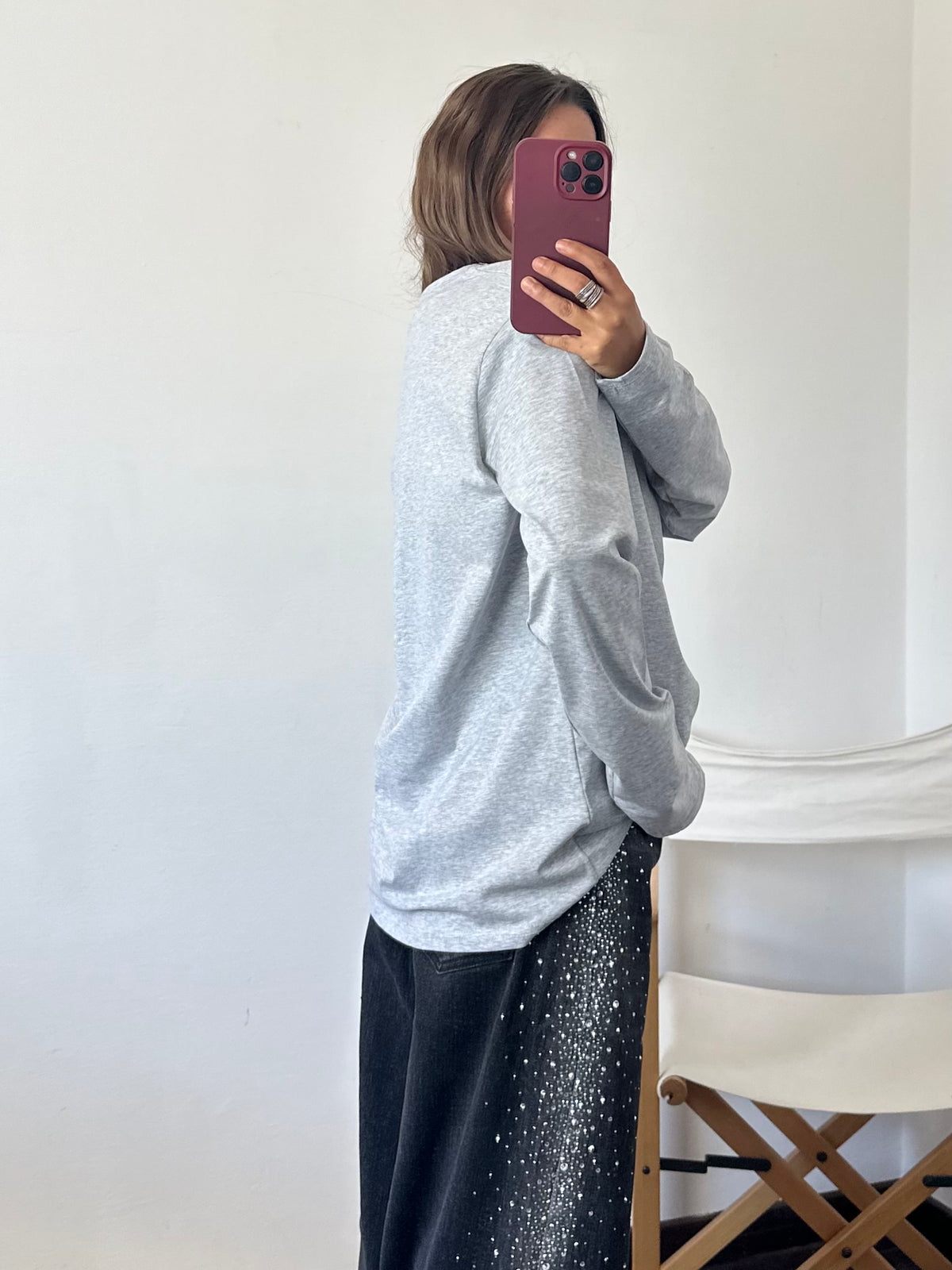 MAGLIA in COTONE GRIGIO
