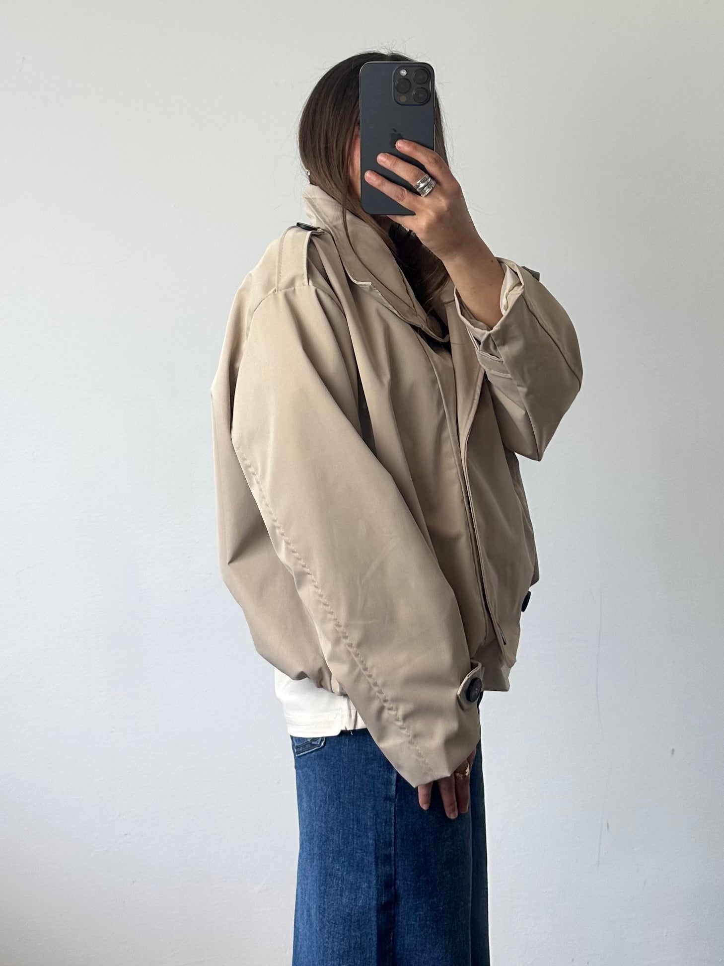 Trench bomber beige