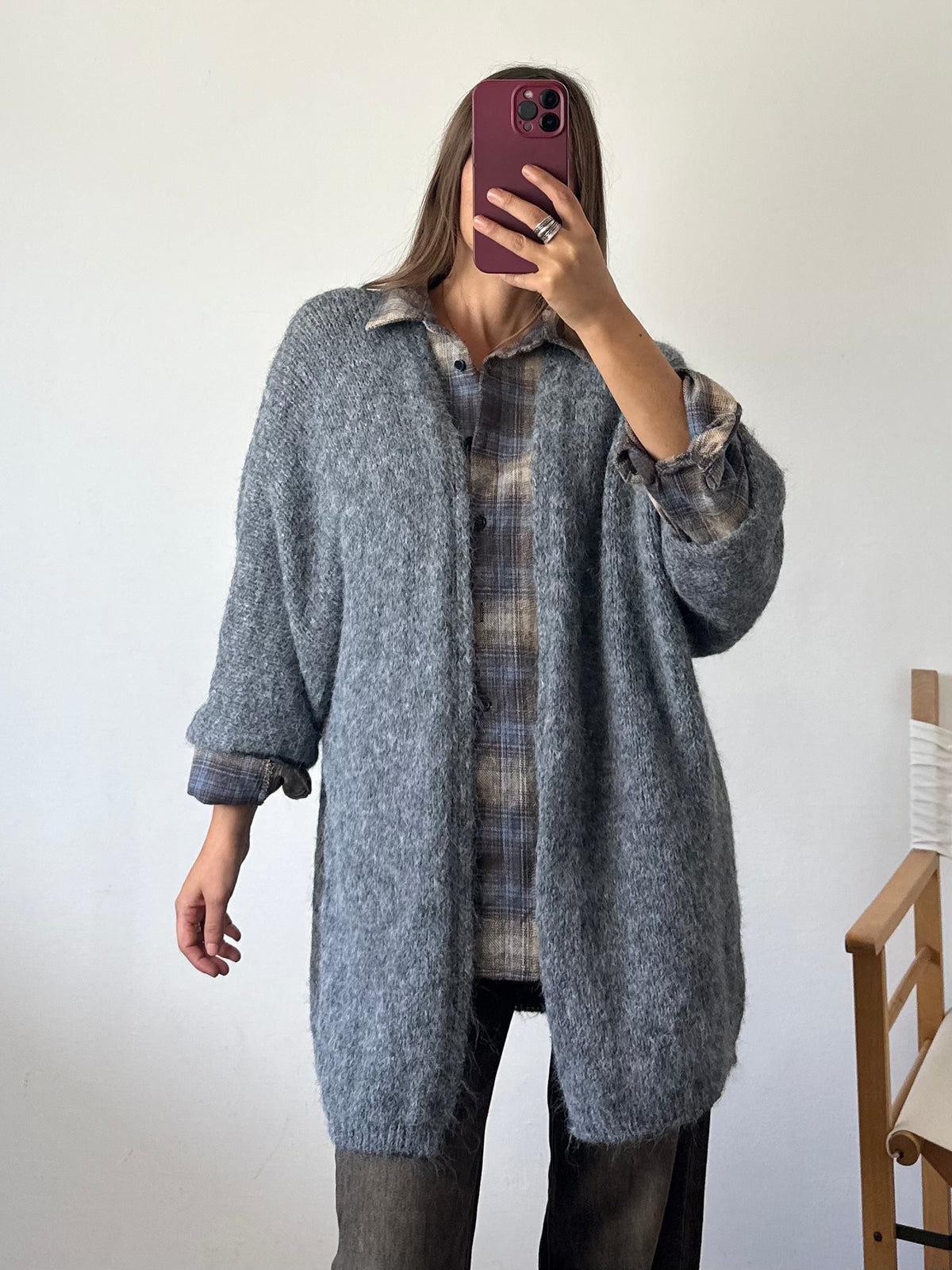 CARDIGAN misto LANA GRIGIO