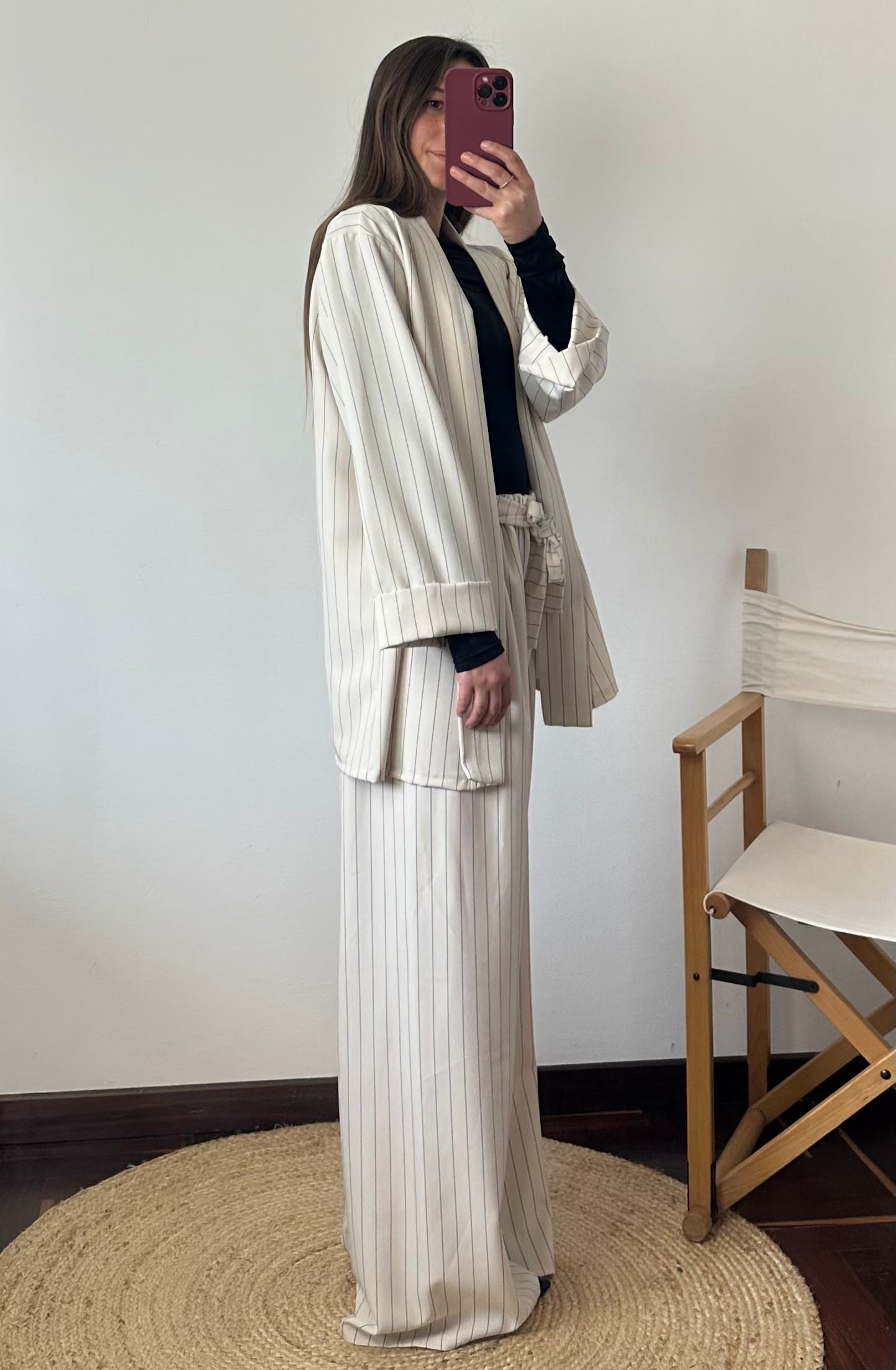 COORDINATO KIMONO GESSATO PANNA