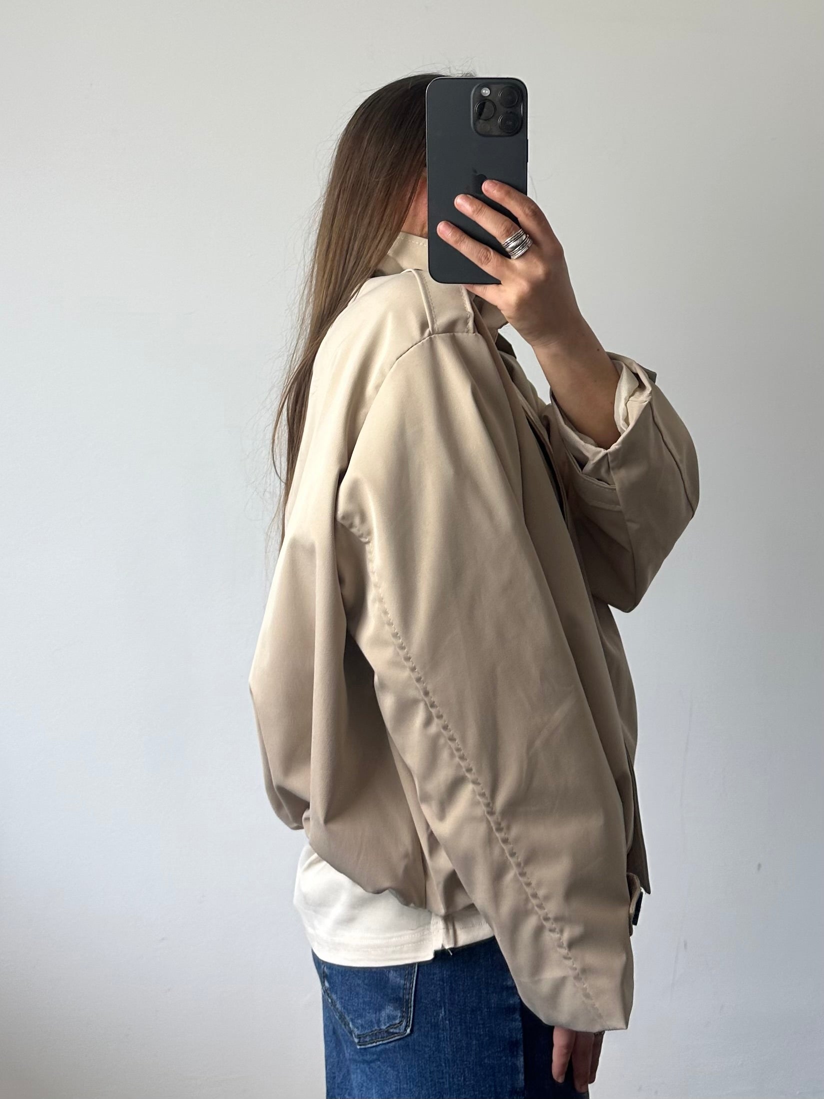 Trench bomber beige