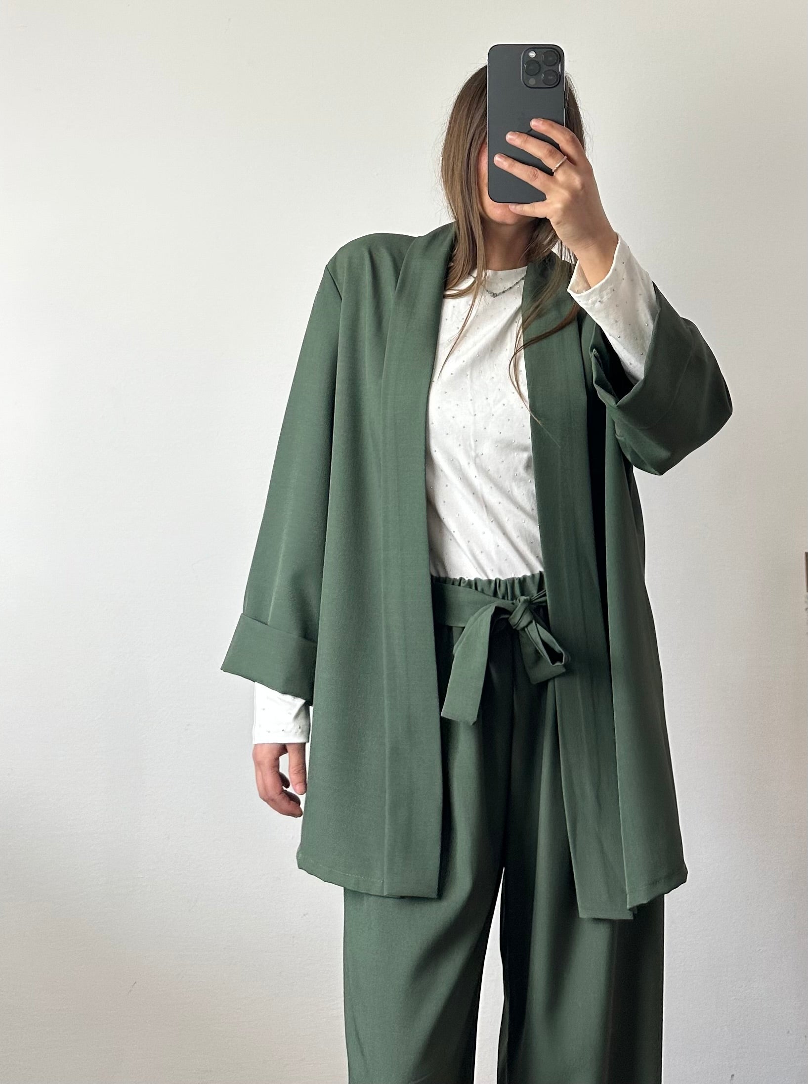 COORDINATO KIMONO VERDE