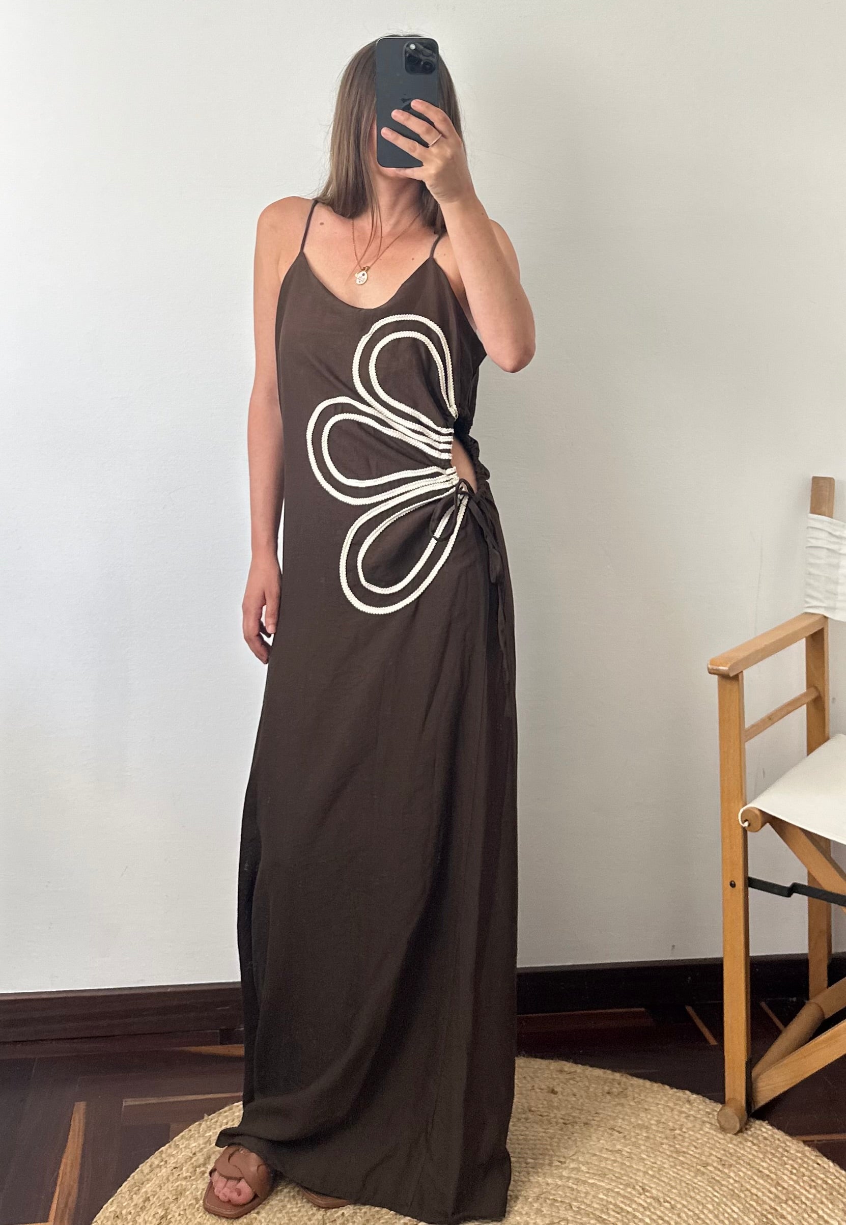 ABITO Fiore con cut out cioccolato