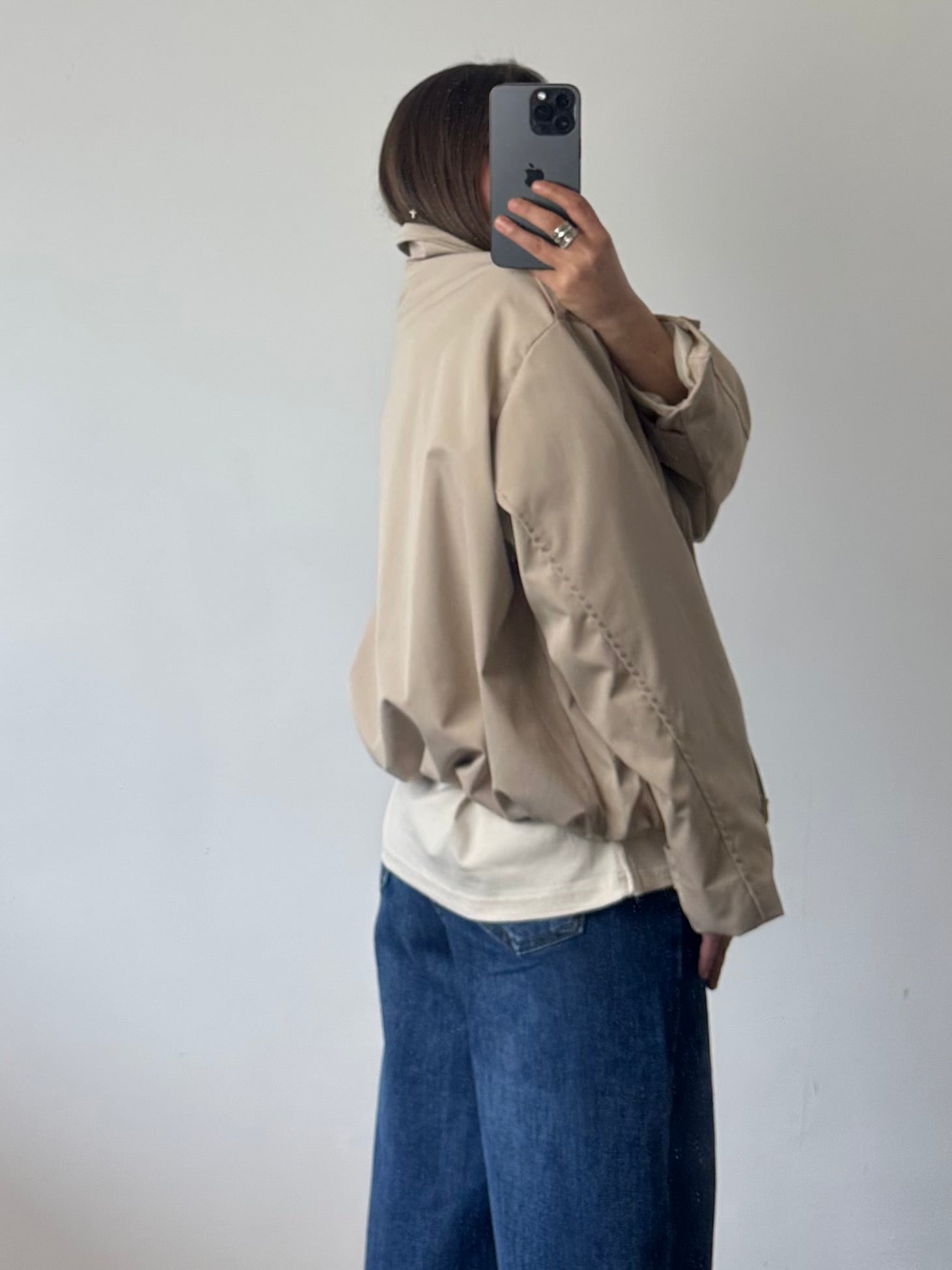 Trench bomber beige