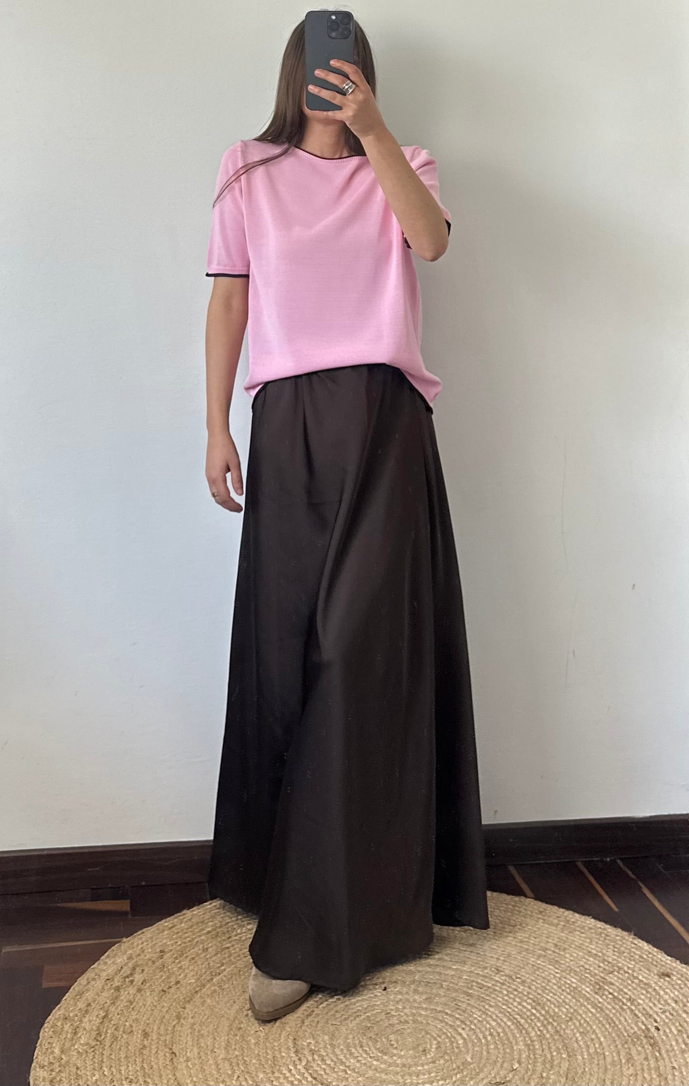 Maglia in morbida viscosa rosa