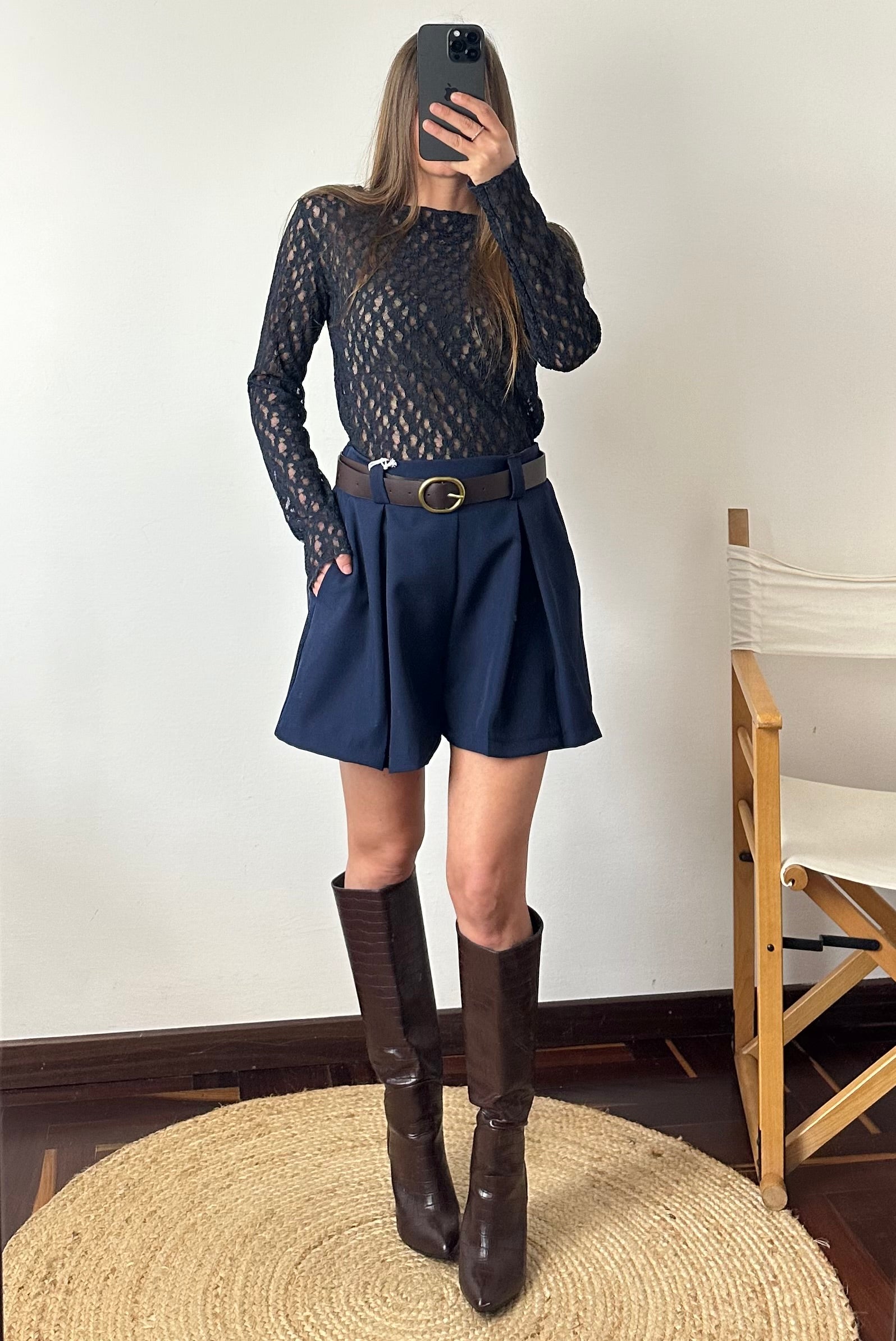 COORDINATO SHORTS BLU