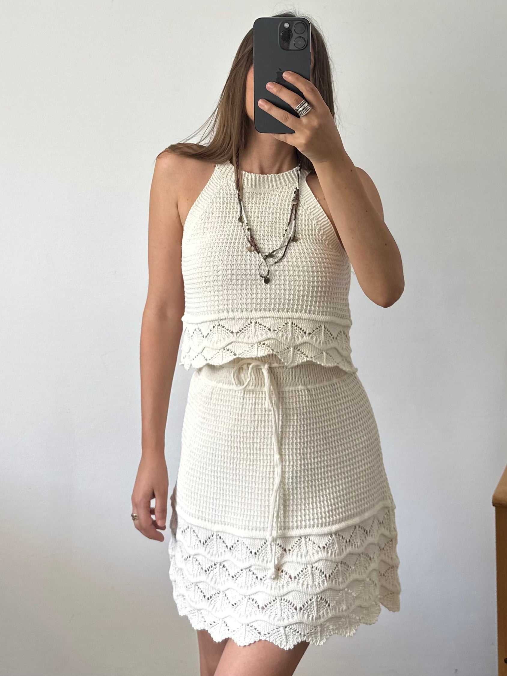 COORDINATO crochet panna