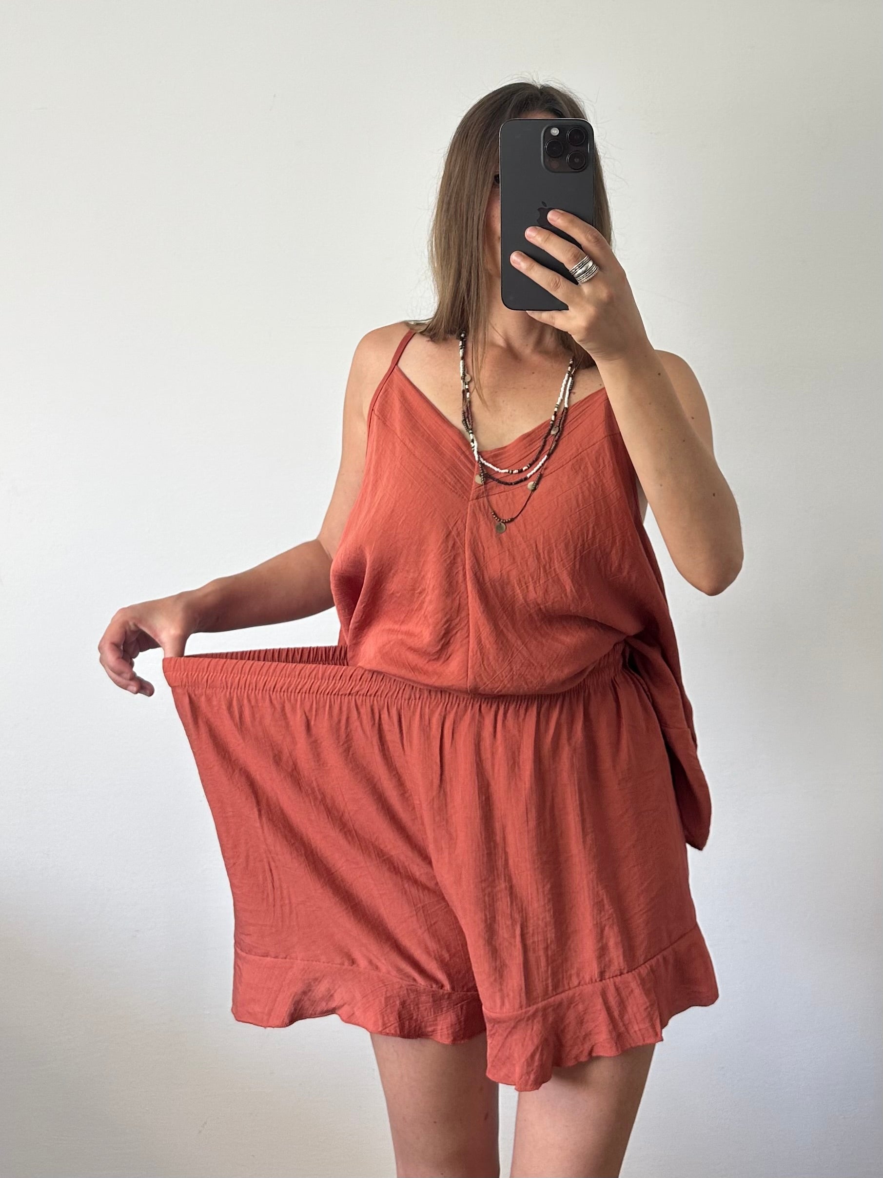 COORDINATO SHORTS terracotta