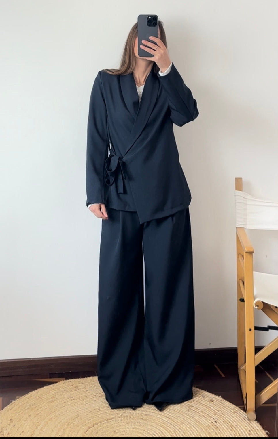 COORDINATO GIACCA INCROCIATA BLU