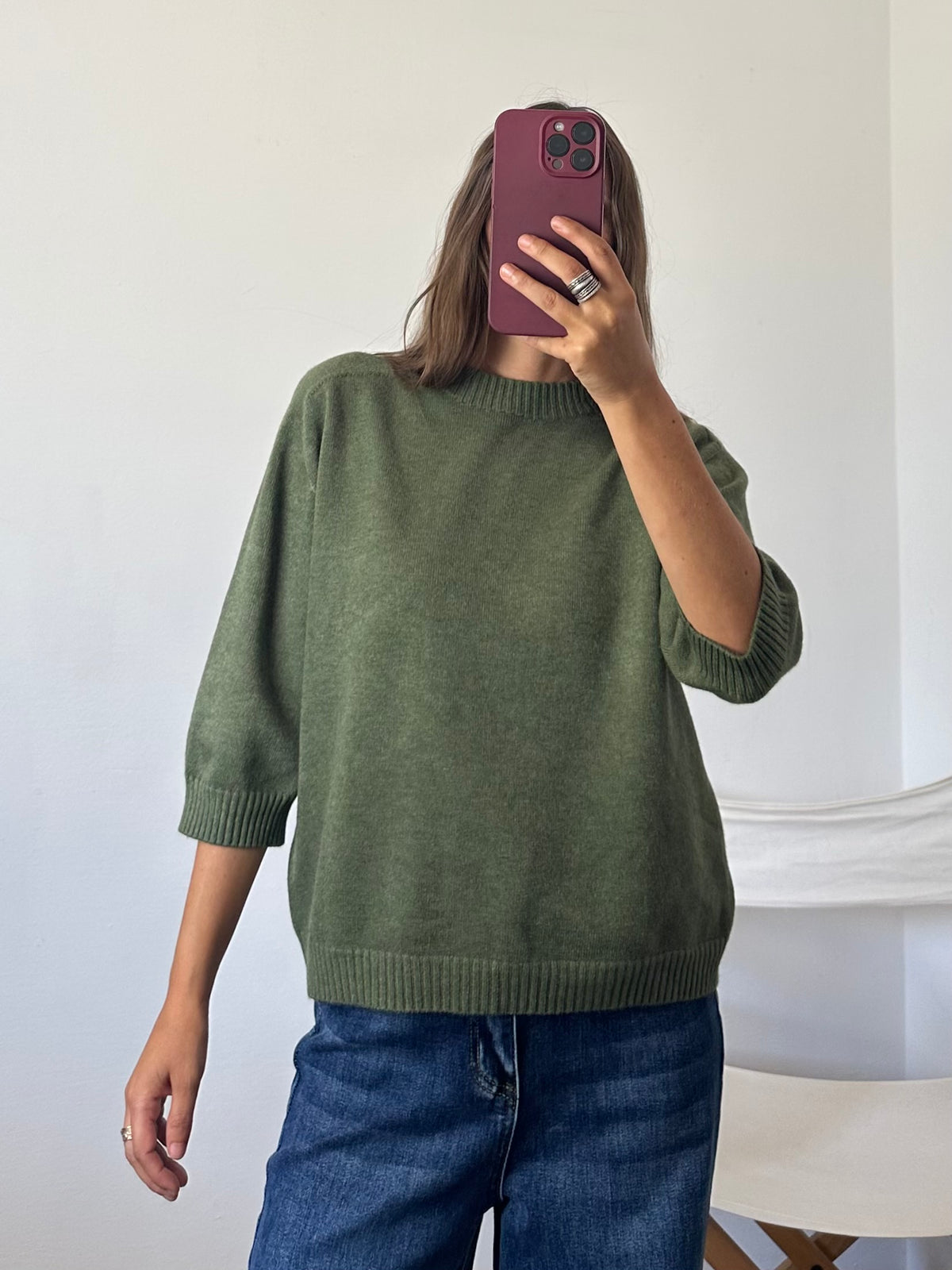PULLOVER in morbida viscosa VERDE