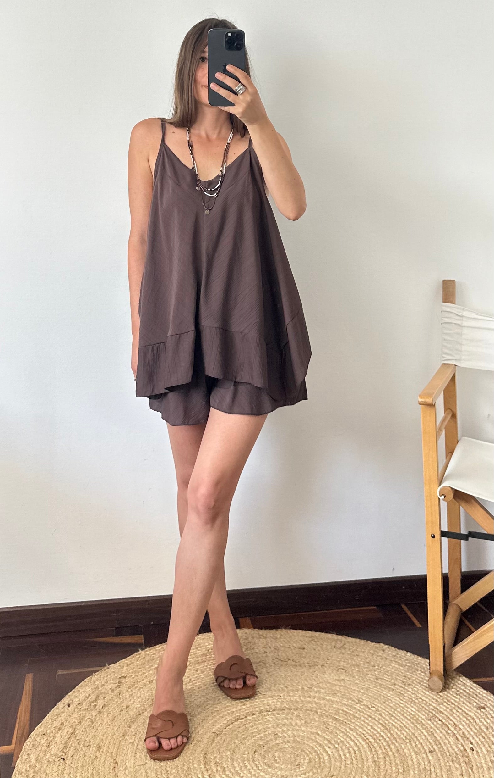COORDINATO SHORTS cioccolato