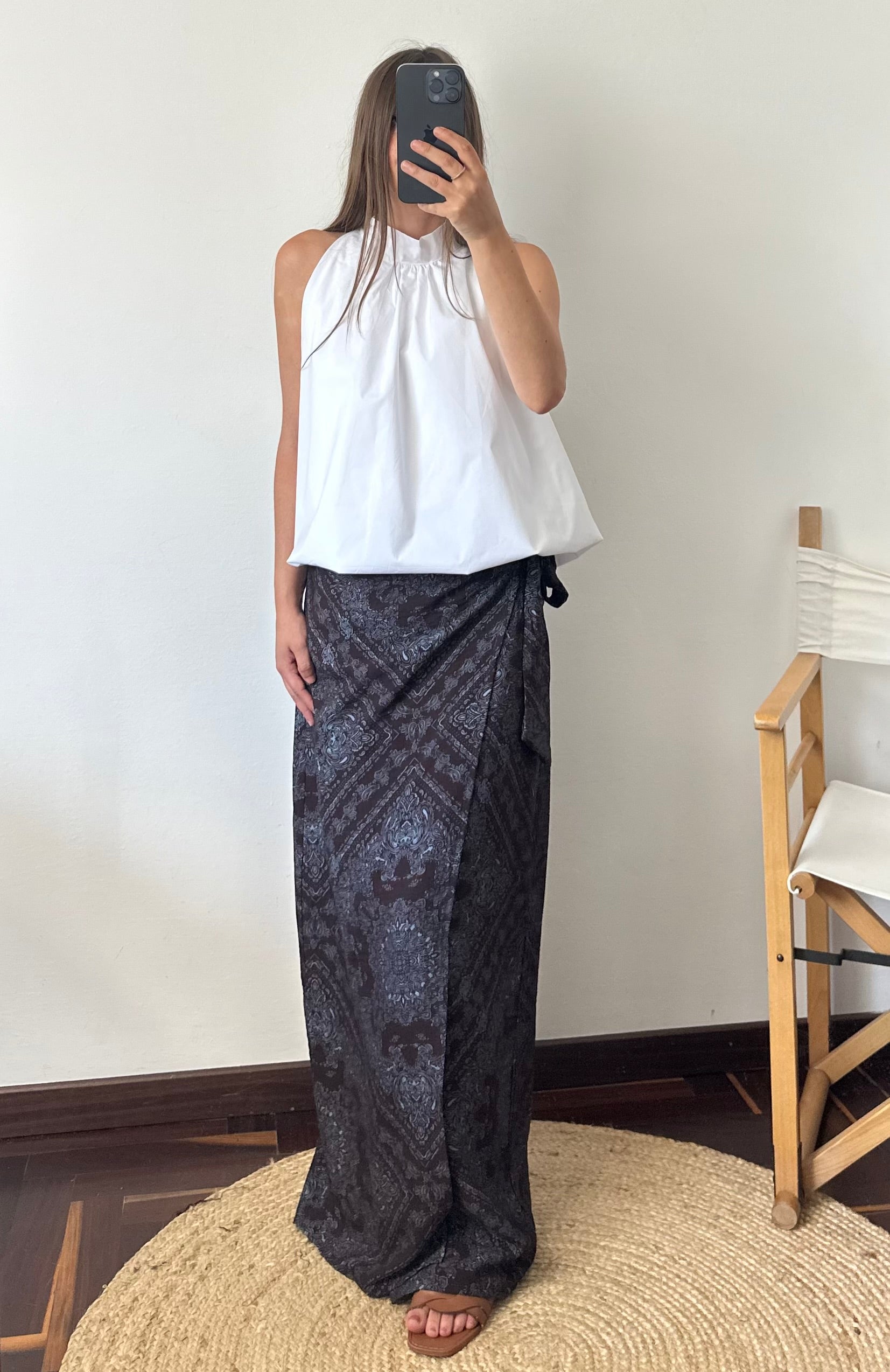 TOP scollo all’americana 100% COTONE BIANCO