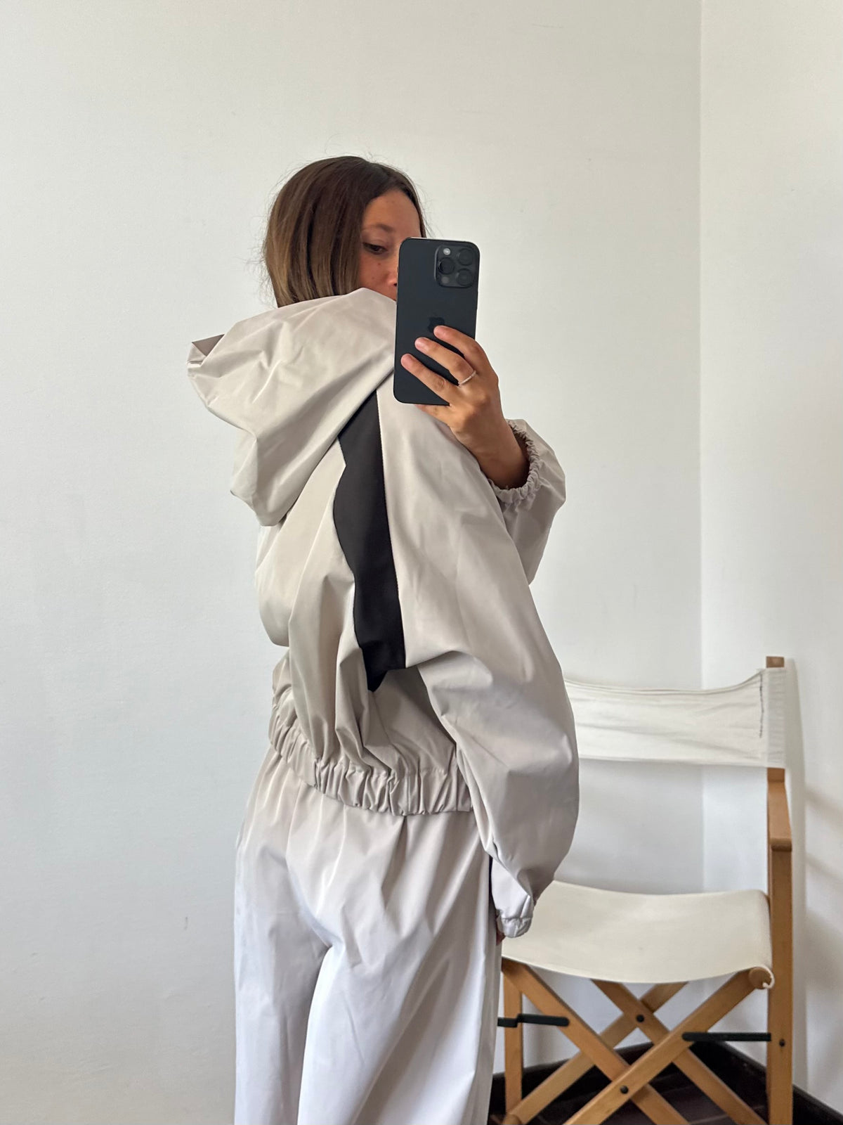 PANTALONE PARACHUTE FANGO