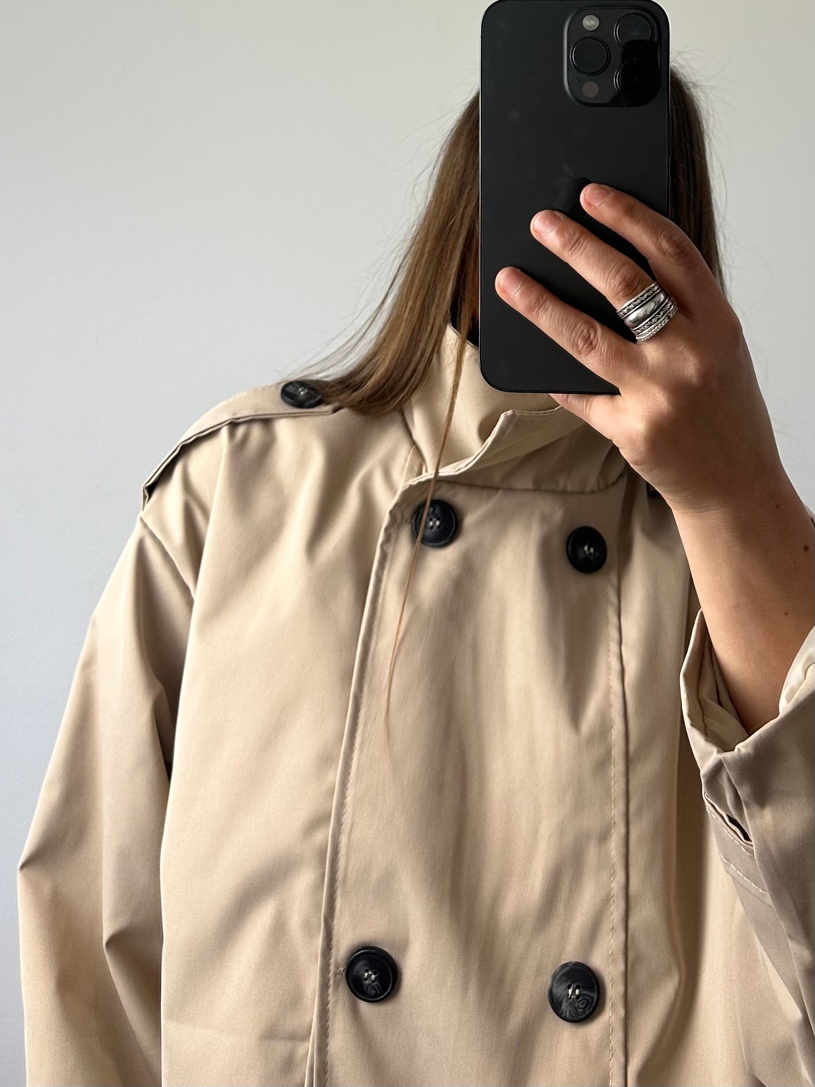 Trench bomber beige