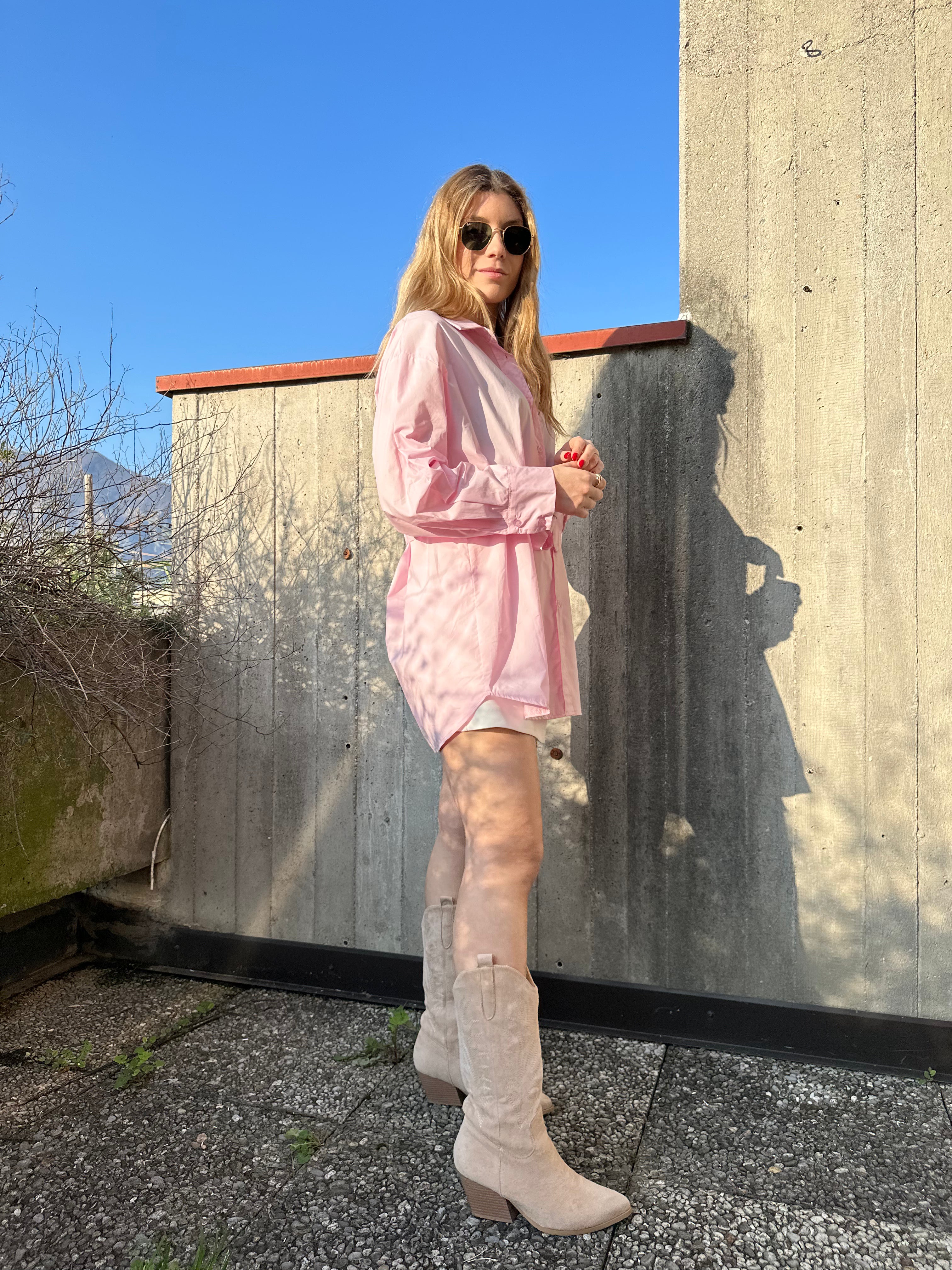 CAMICIA LUNGA ROSA