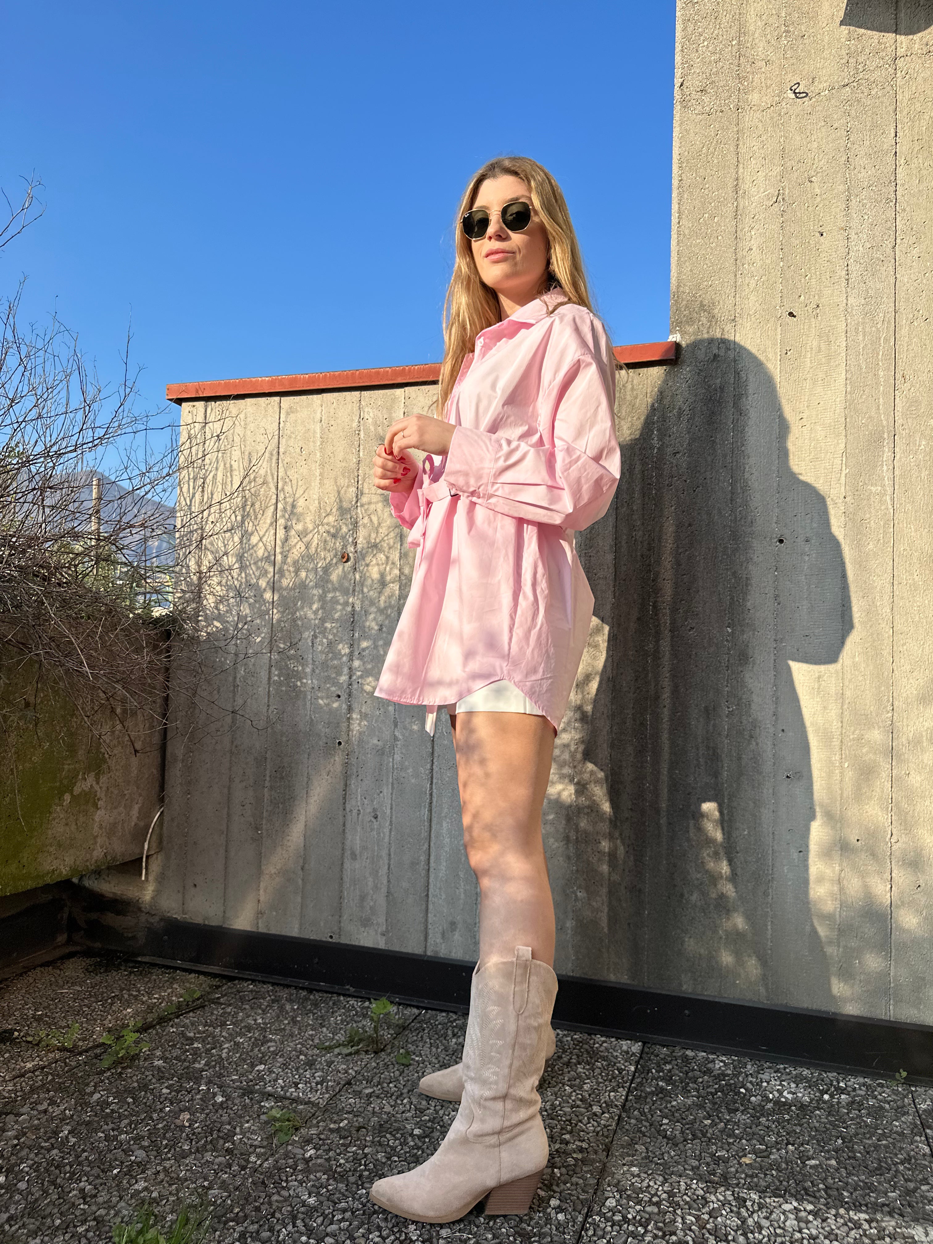 CAMICIA LUNGA ROSA
