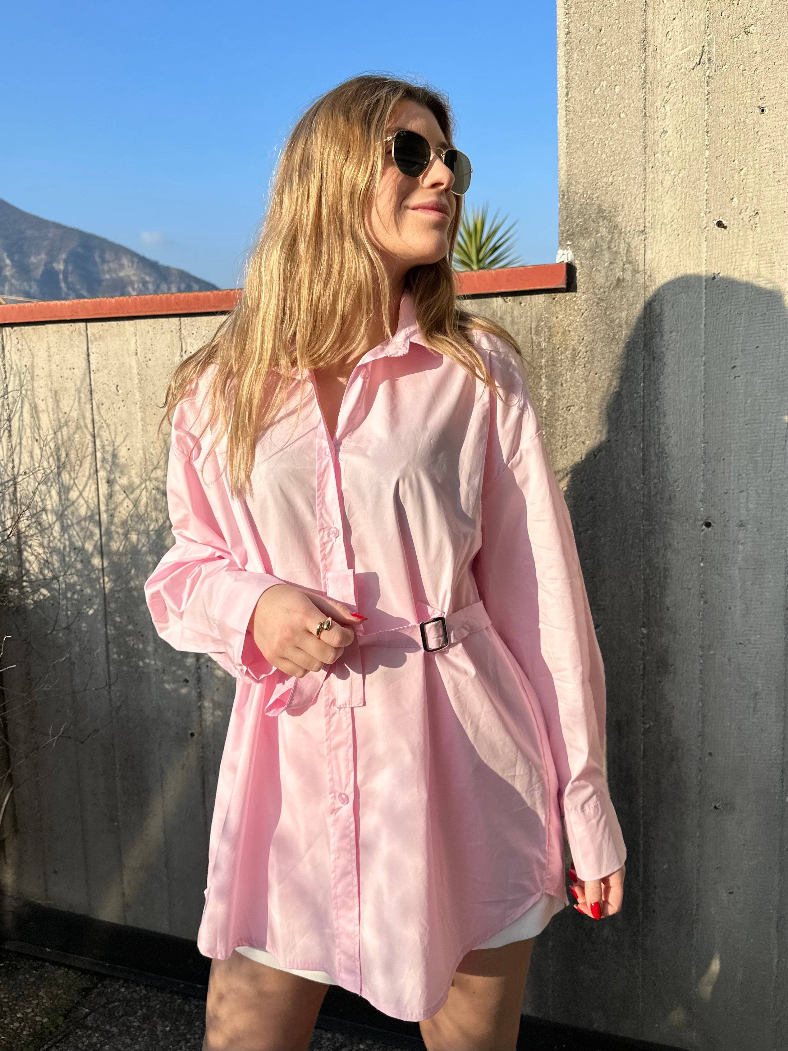 CAMICIA LUNGA ROSA