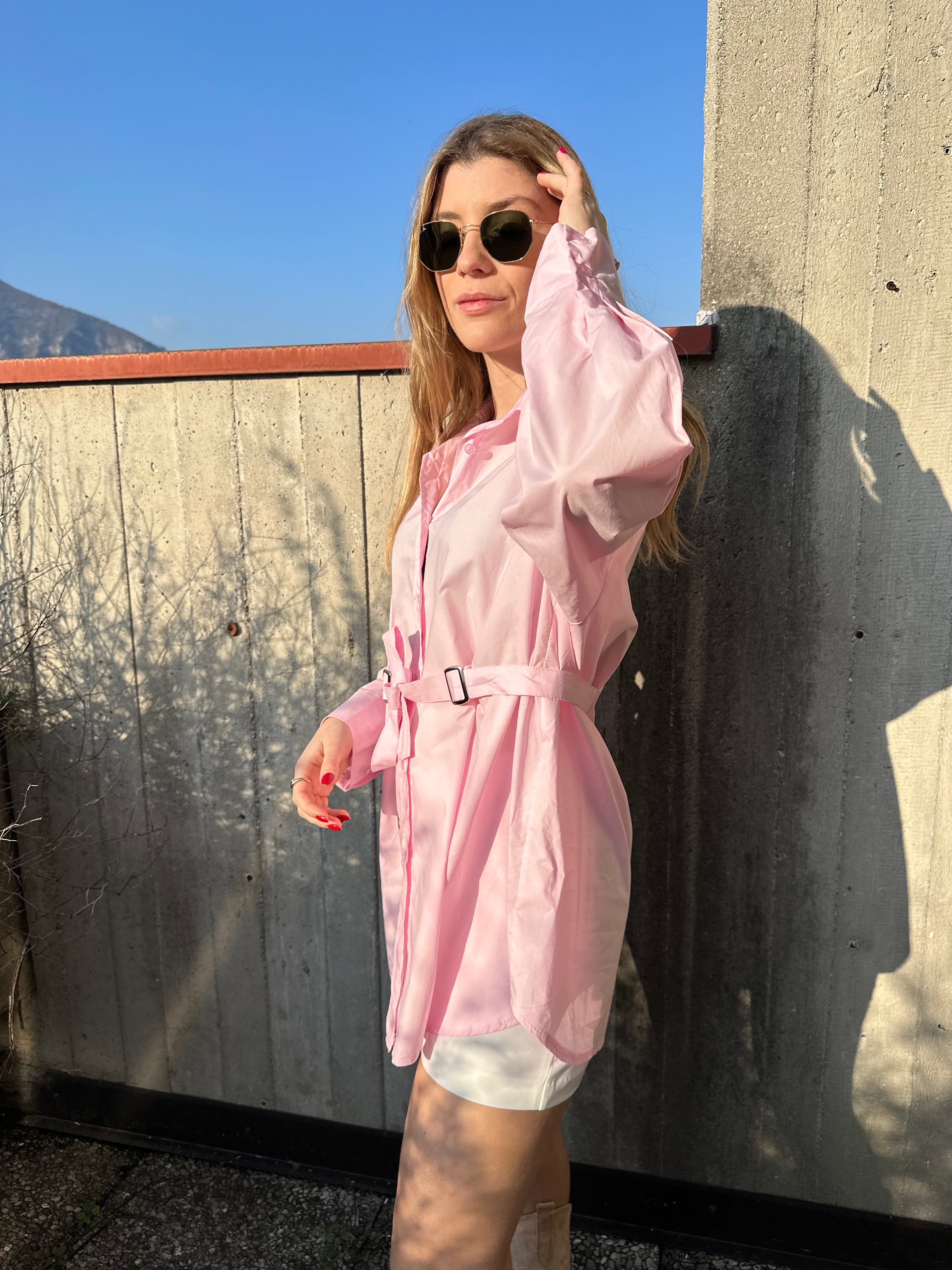 CAMICIA LUNGA ROSA