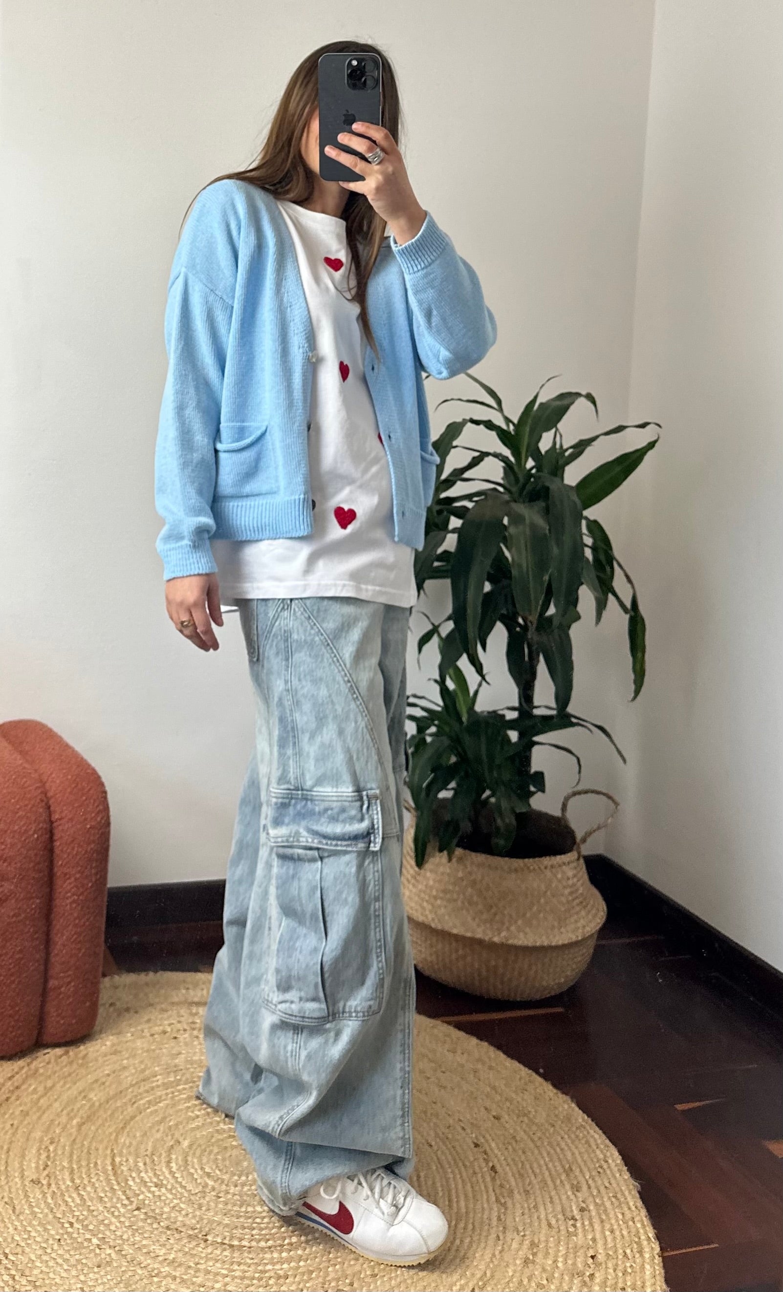 JEANS BARREL CARGO lavaggio light
