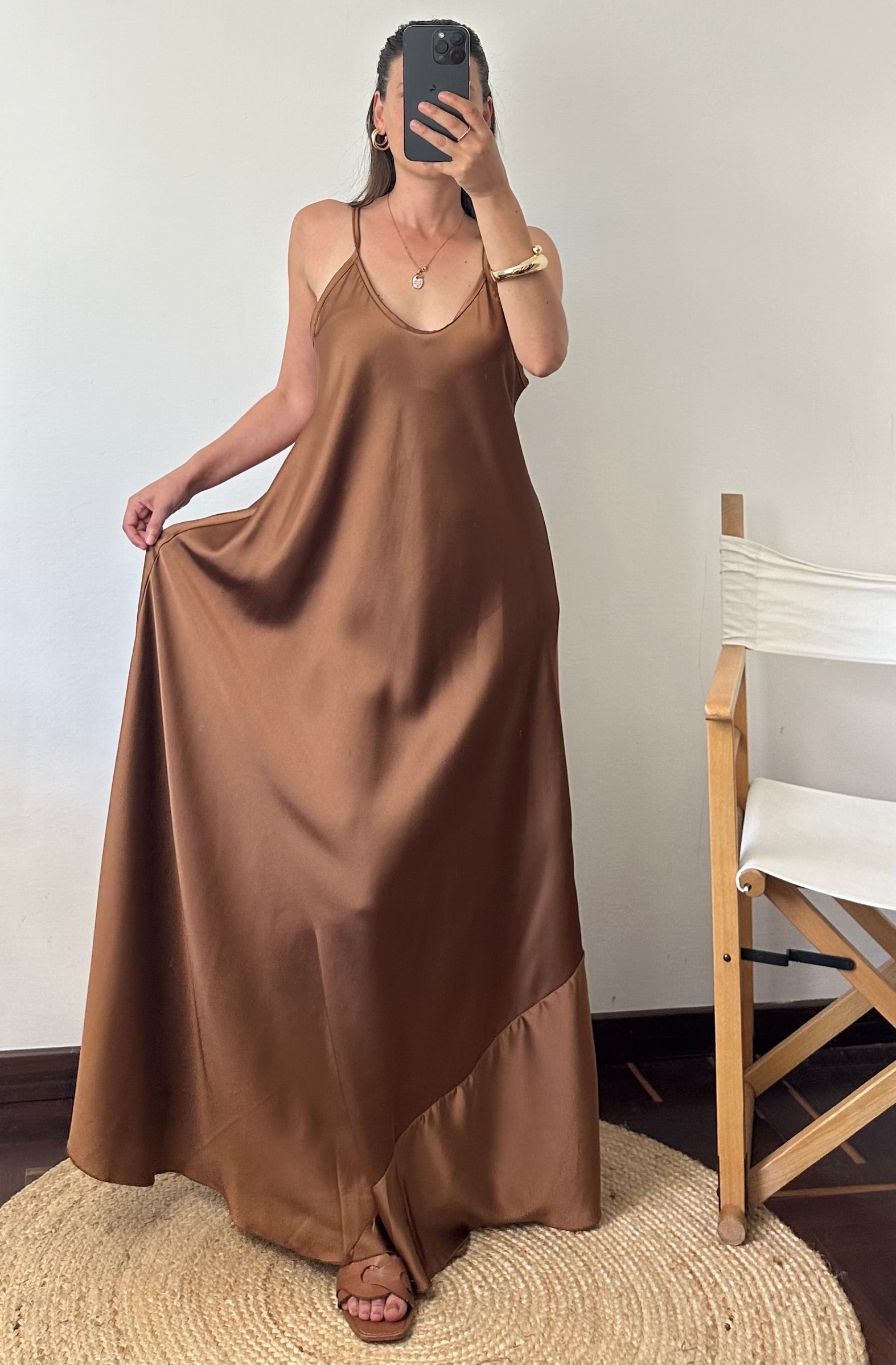 ABITO SATIN bronzo