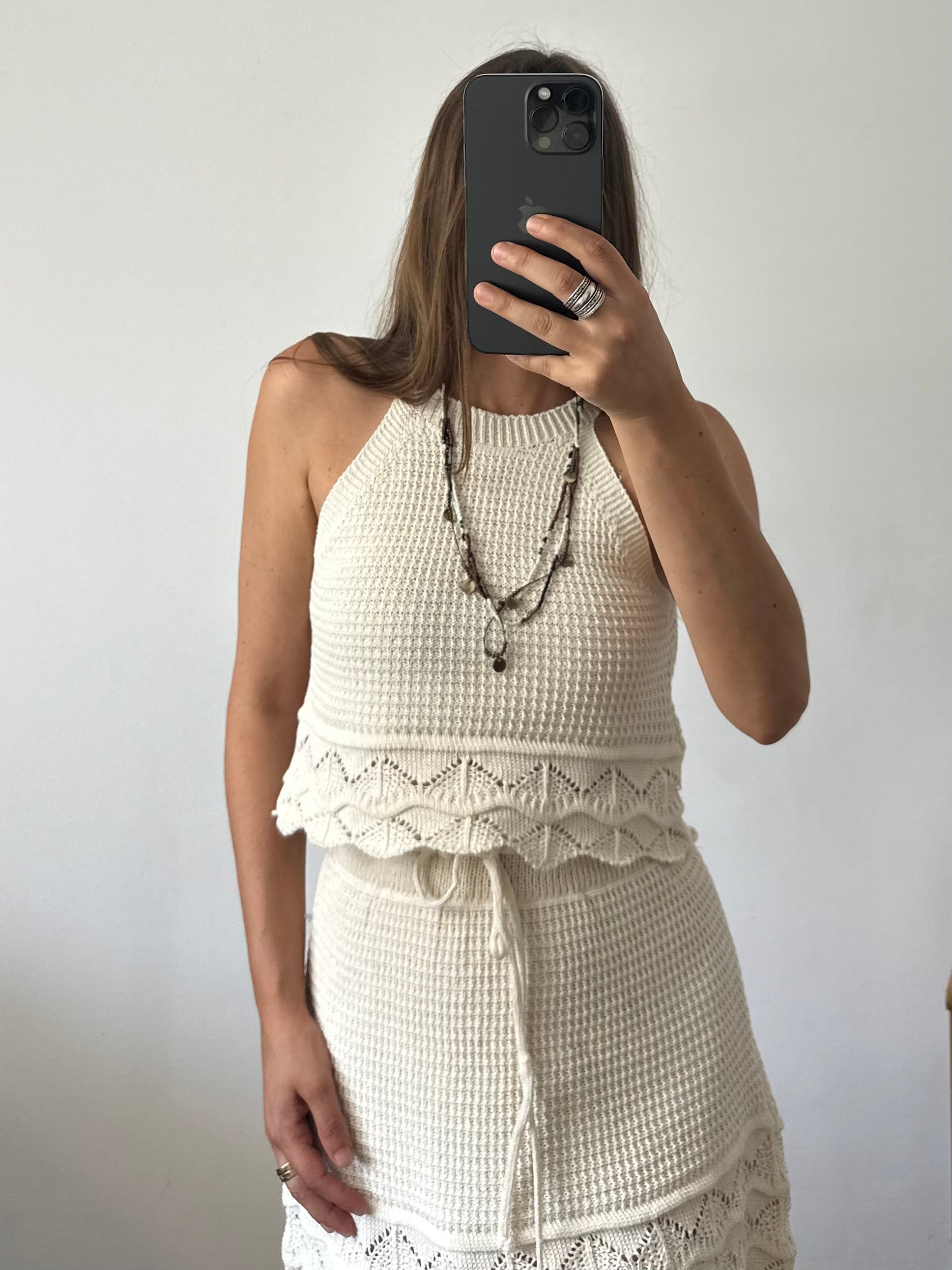COORDINATO crochet panna