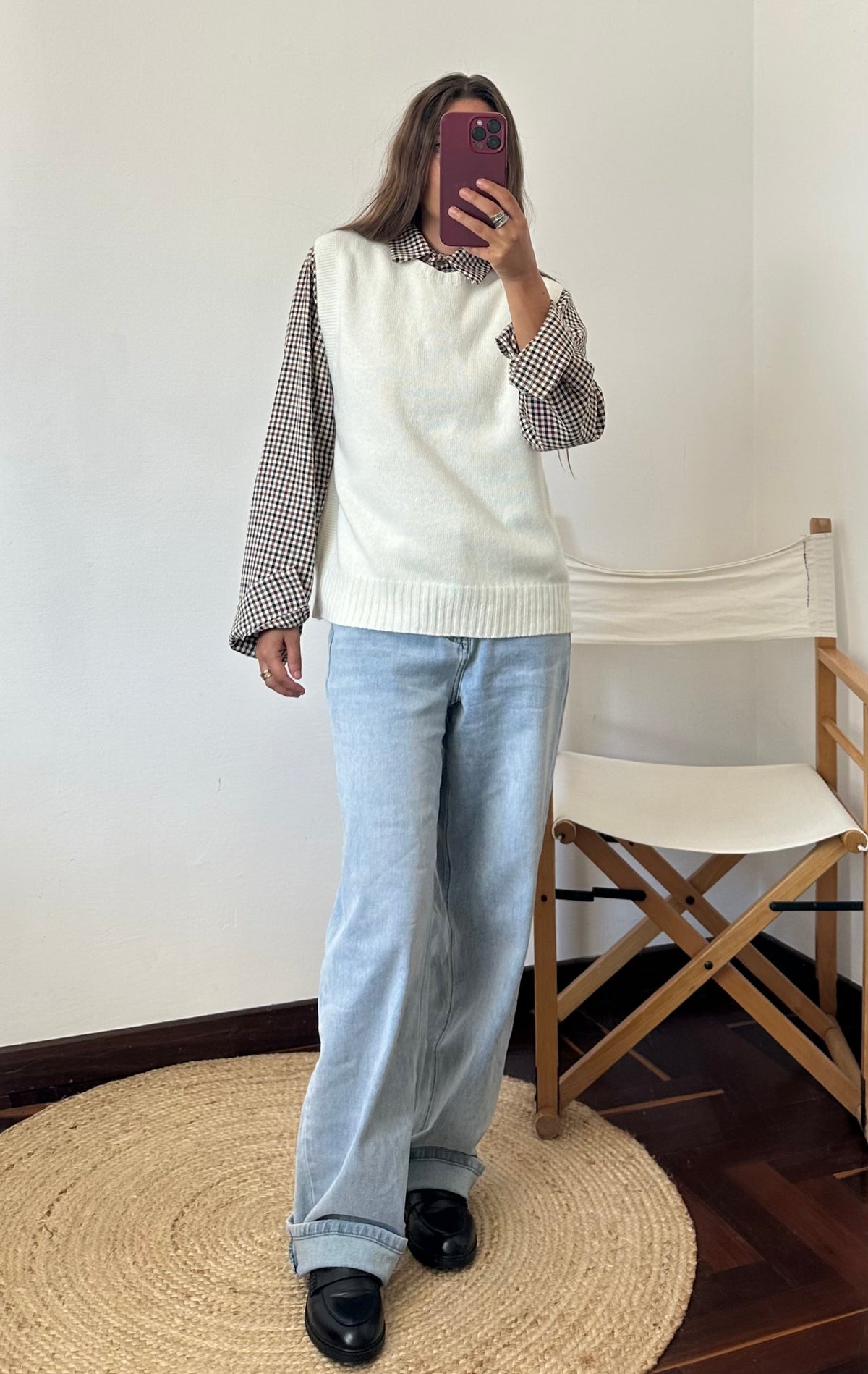 Gilet in misto cashmere BIANCO
