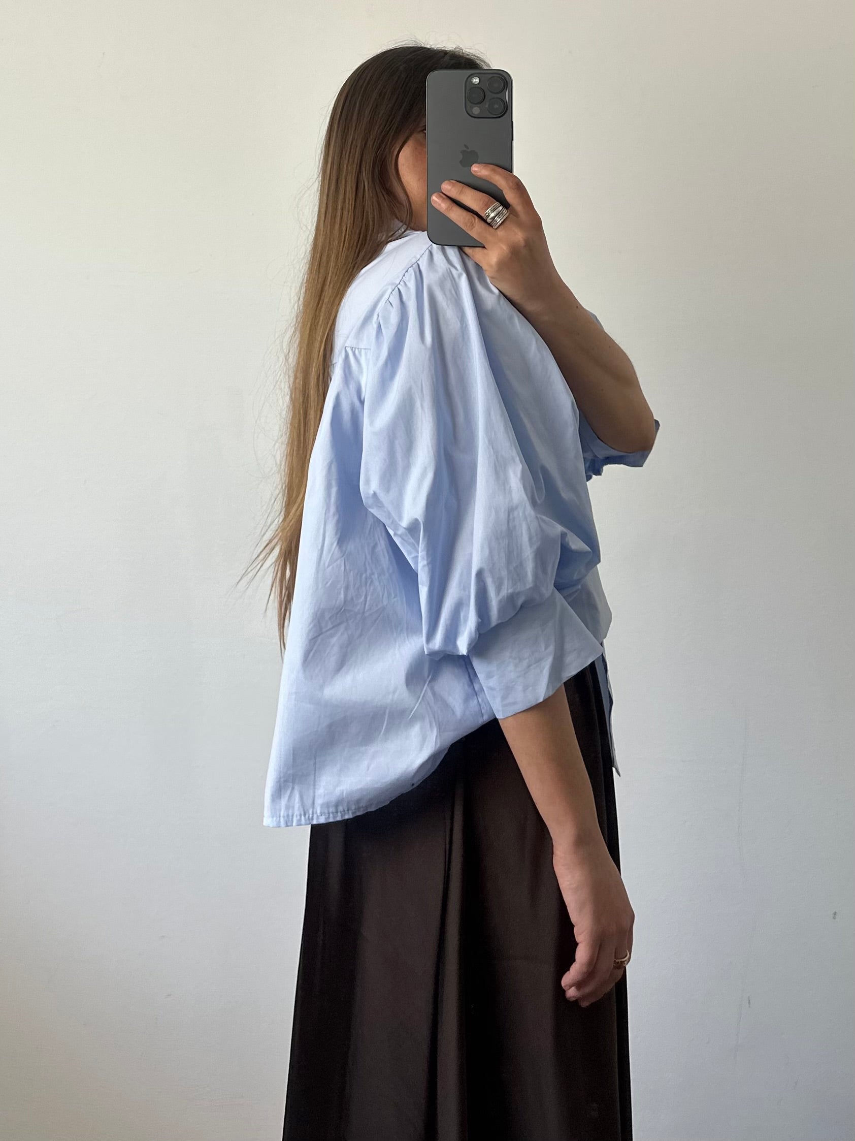 Camicia Swarovski azzurra