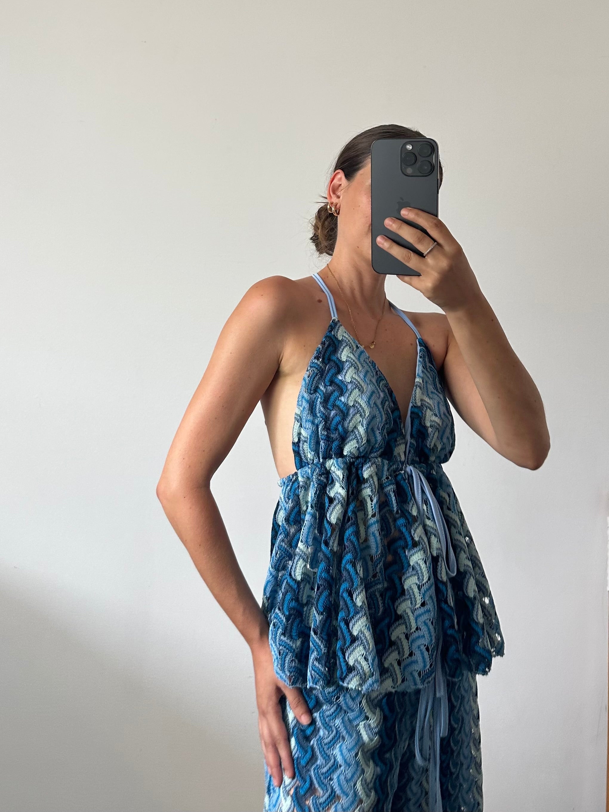 Top summer azzurro