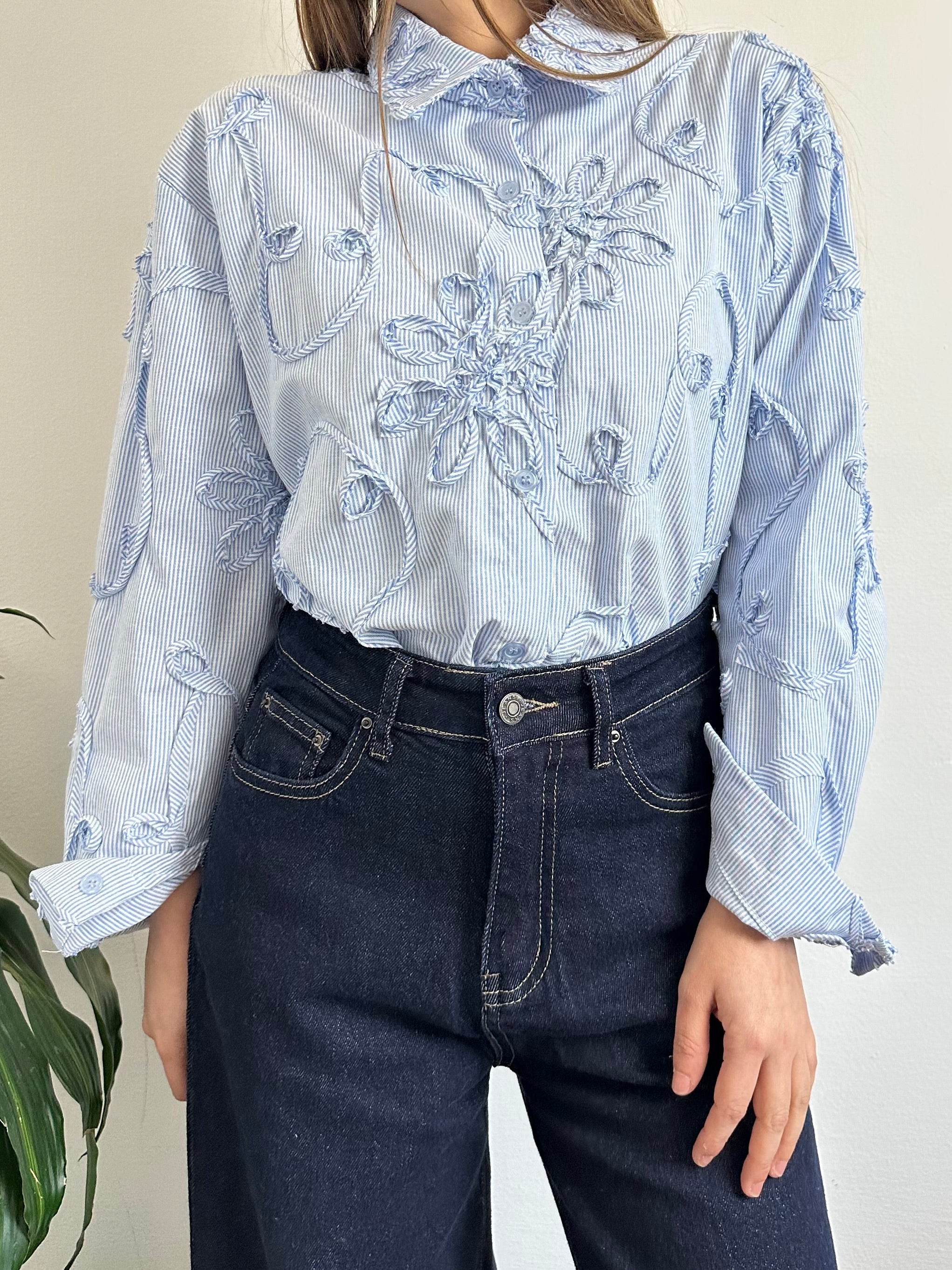 CAMICIA RICAMATA in cotone