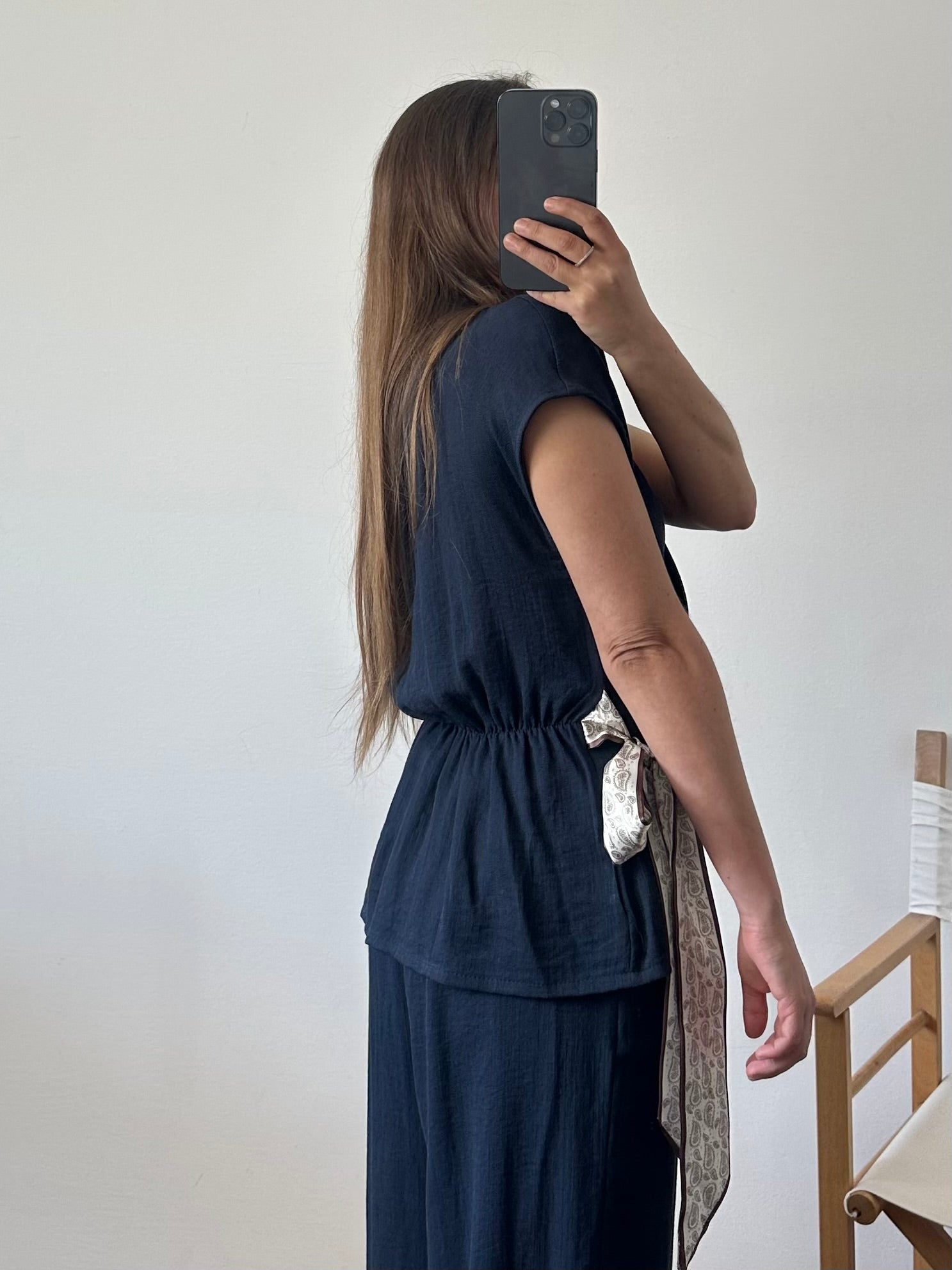 COORDINATO foulard blu