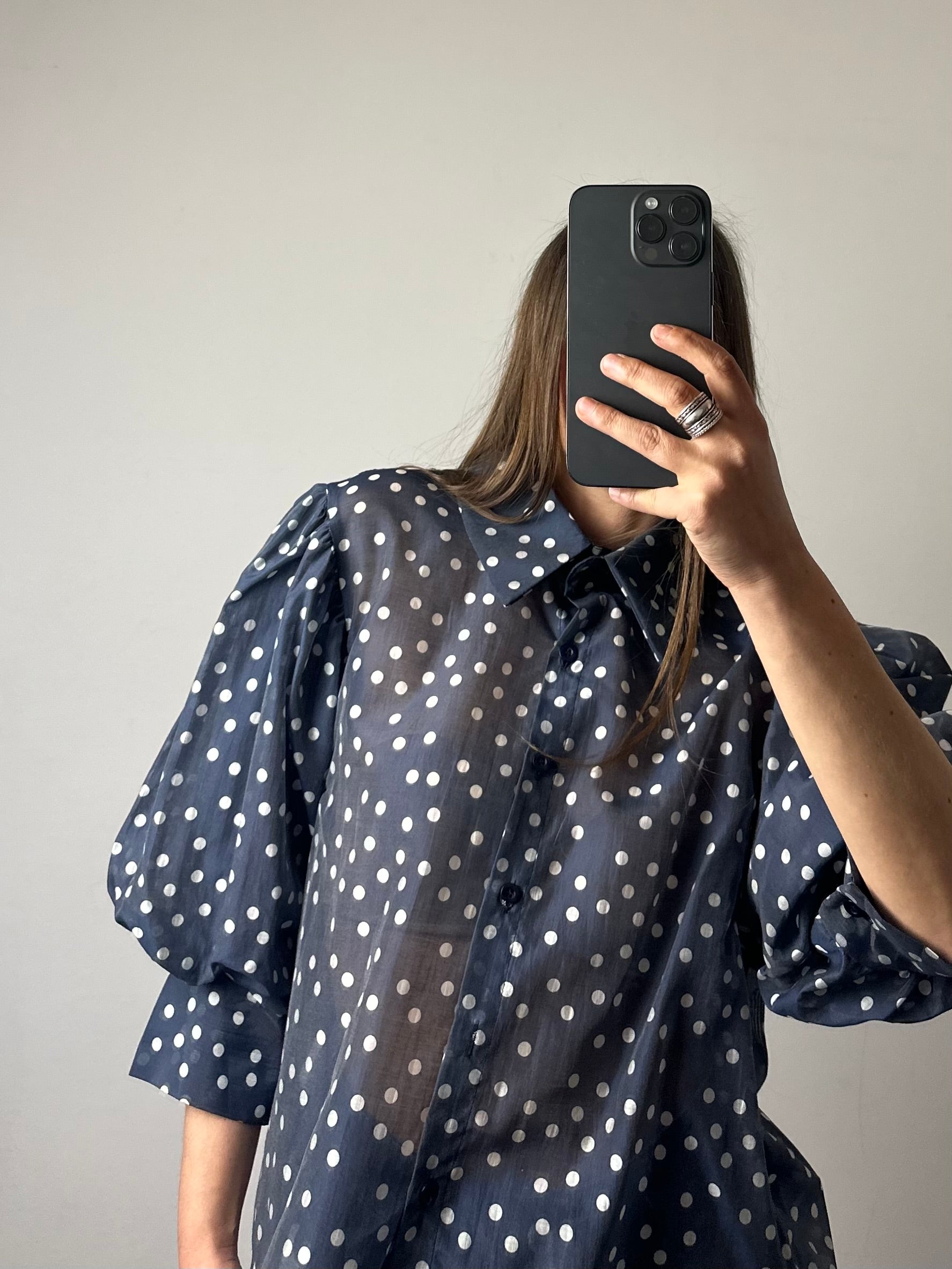 CAMICIA velata a pois