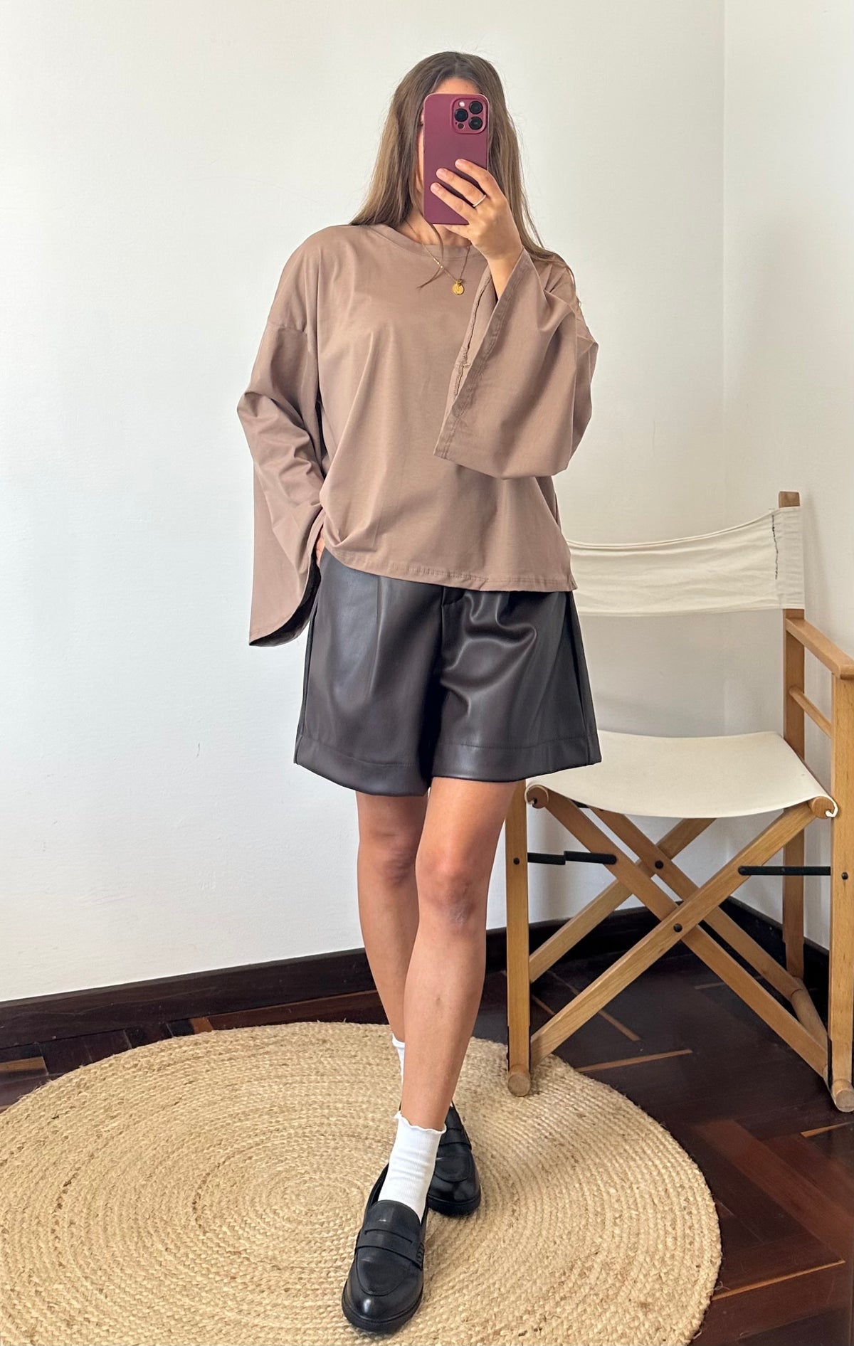 MAGLIA COTONE manica larga BEIGE