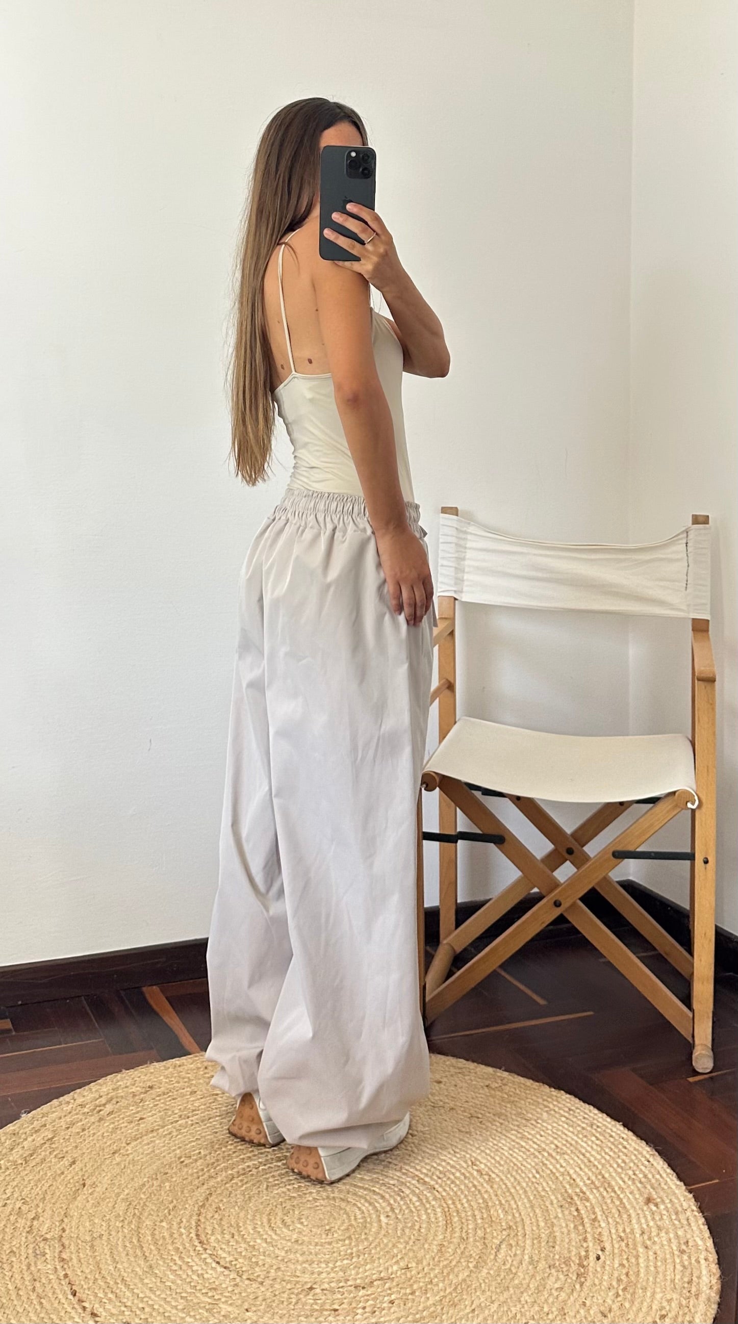 PANTALONE PARACHUTE FANGO