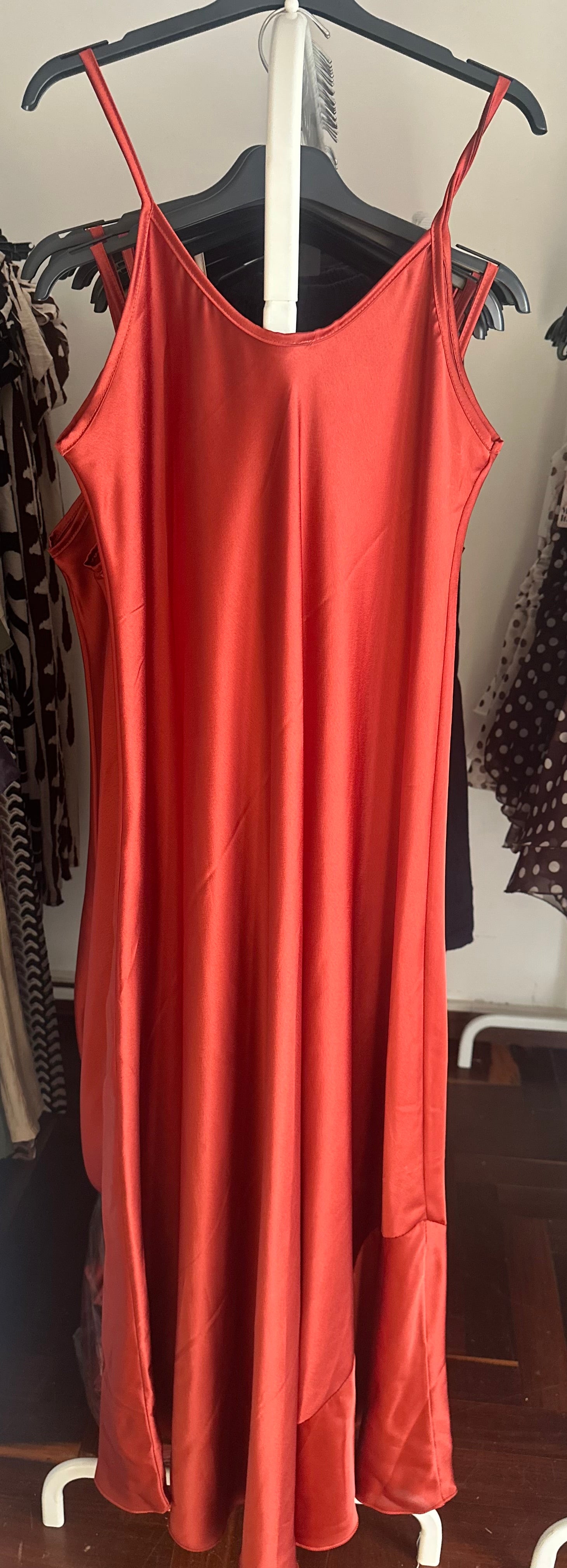 ABITO SATIN TERRACOTTA