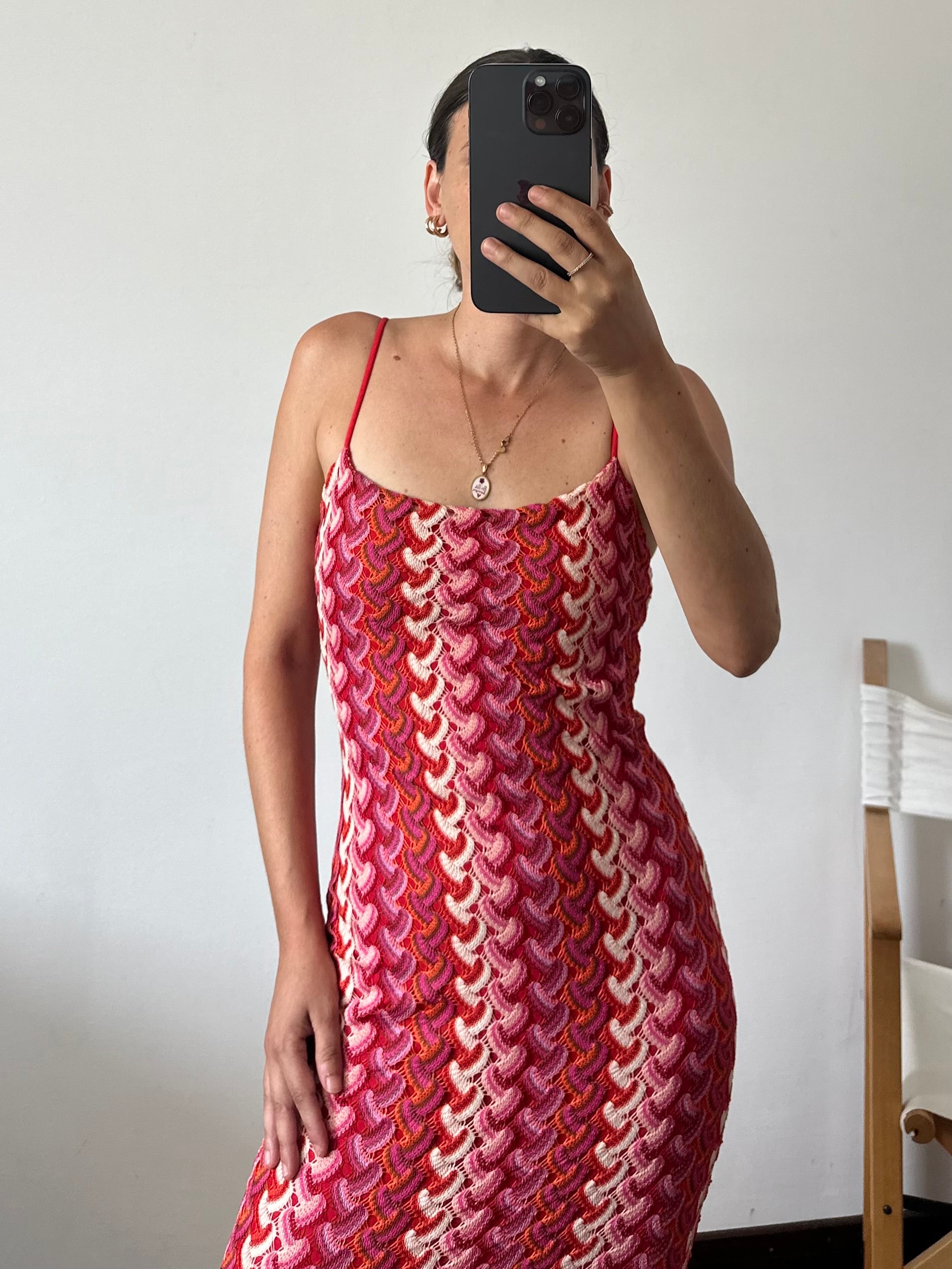 ABITO lungo summer fucsia