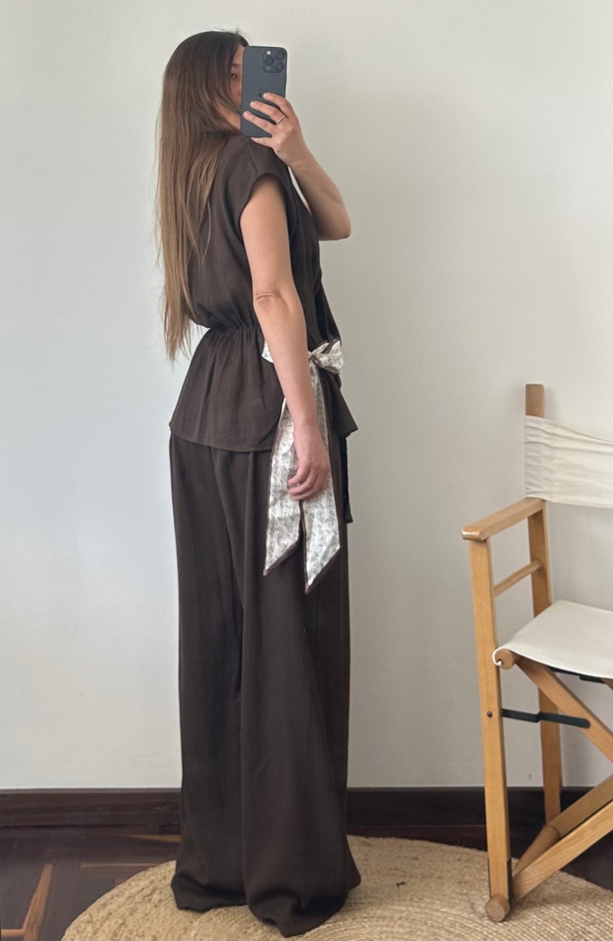 COORDINATO foulard cioccolato