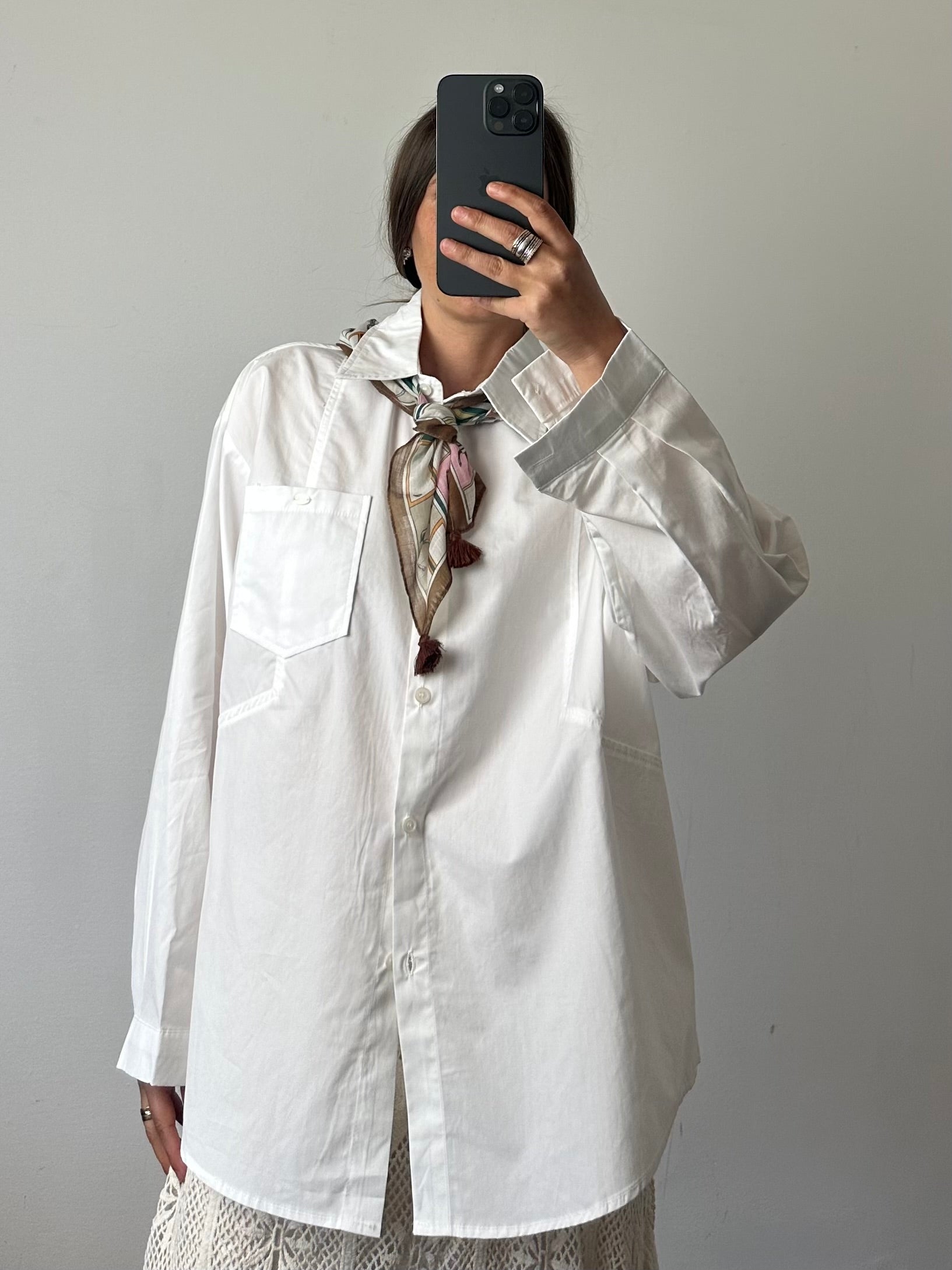 CAMICIA con Foluard in COTONE
