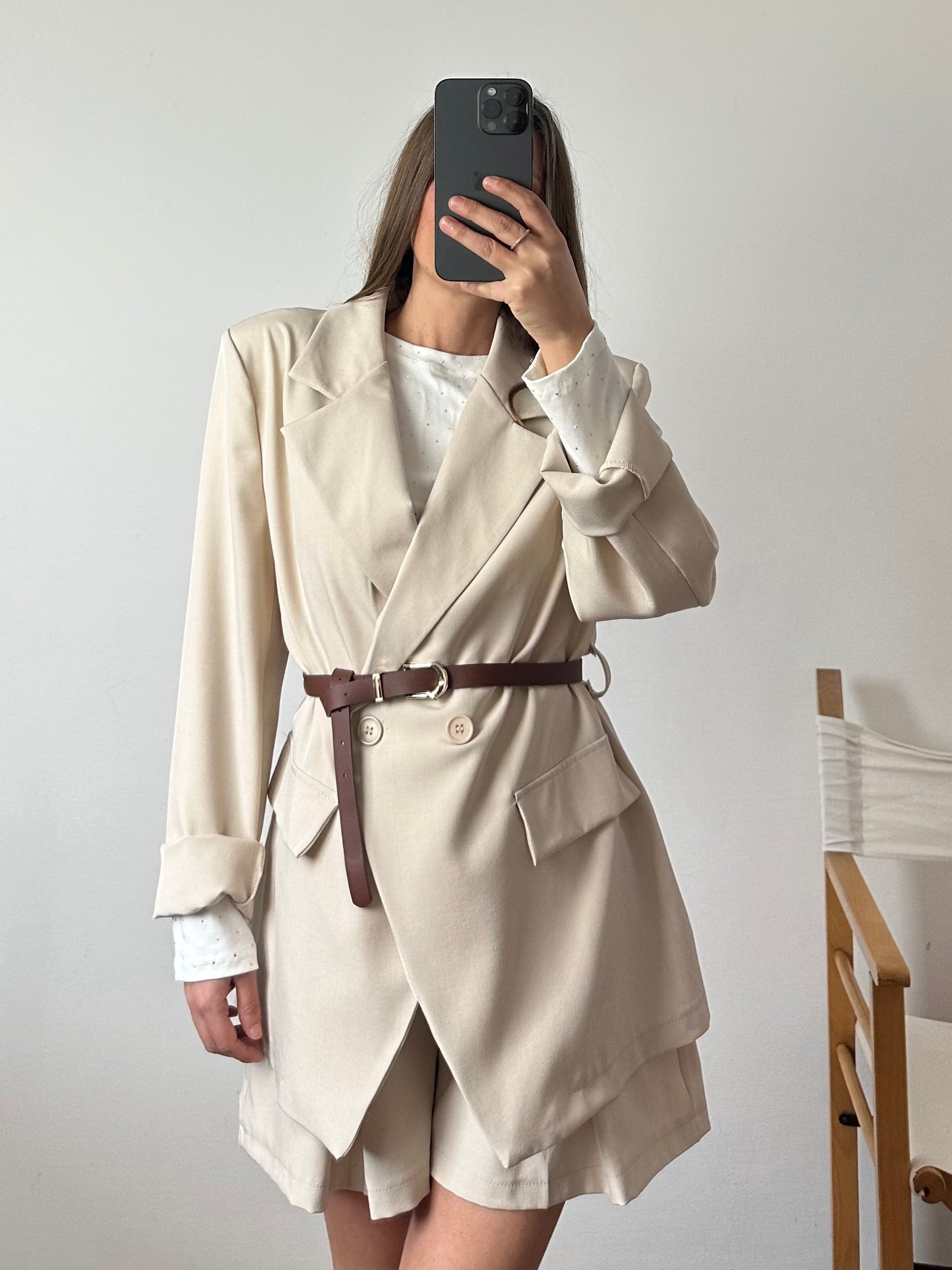 COORDINATO SHORTS BEIGE