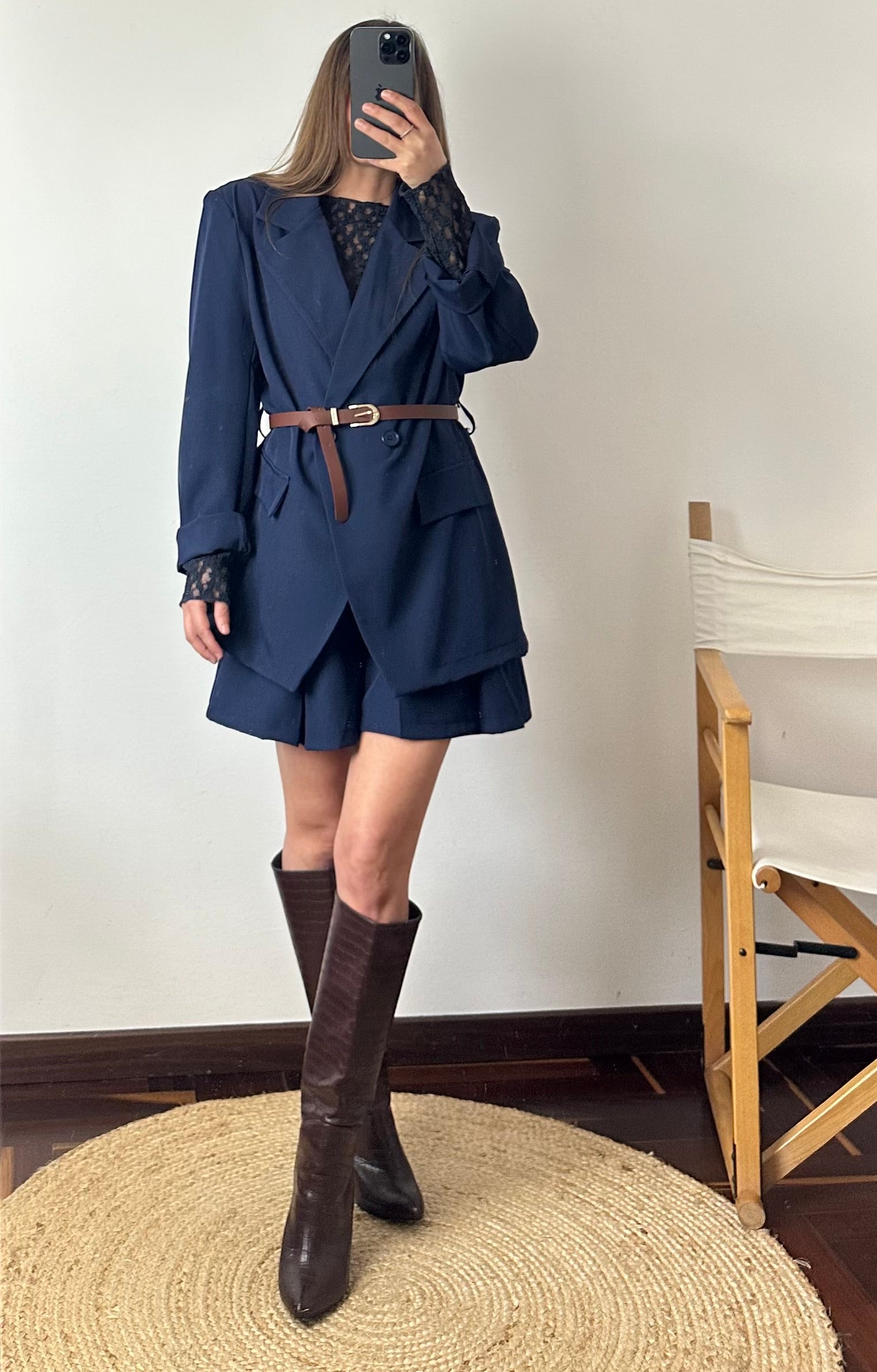 COORDINATO SHORTS BLU