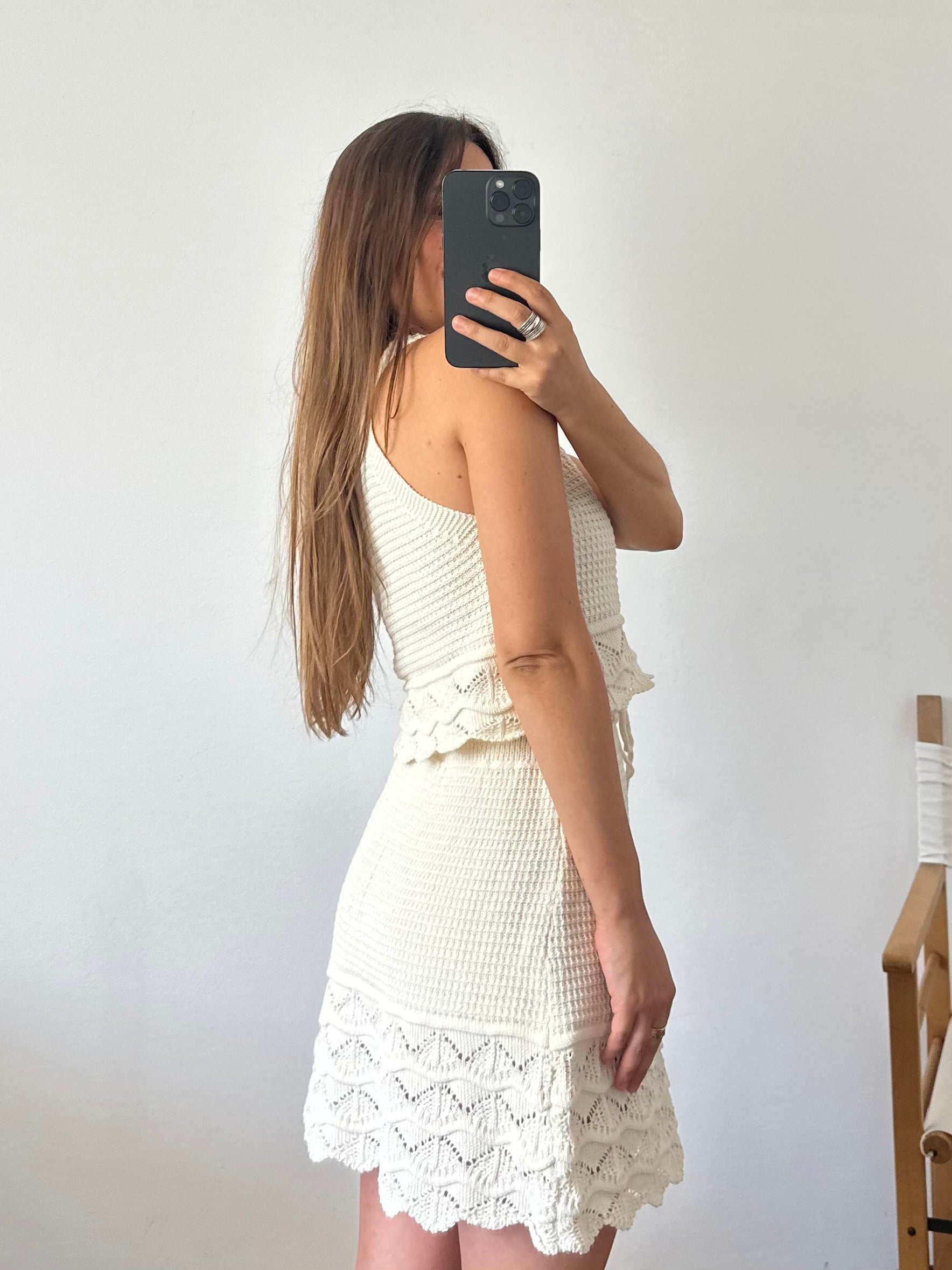 COORDINATO crochet panna