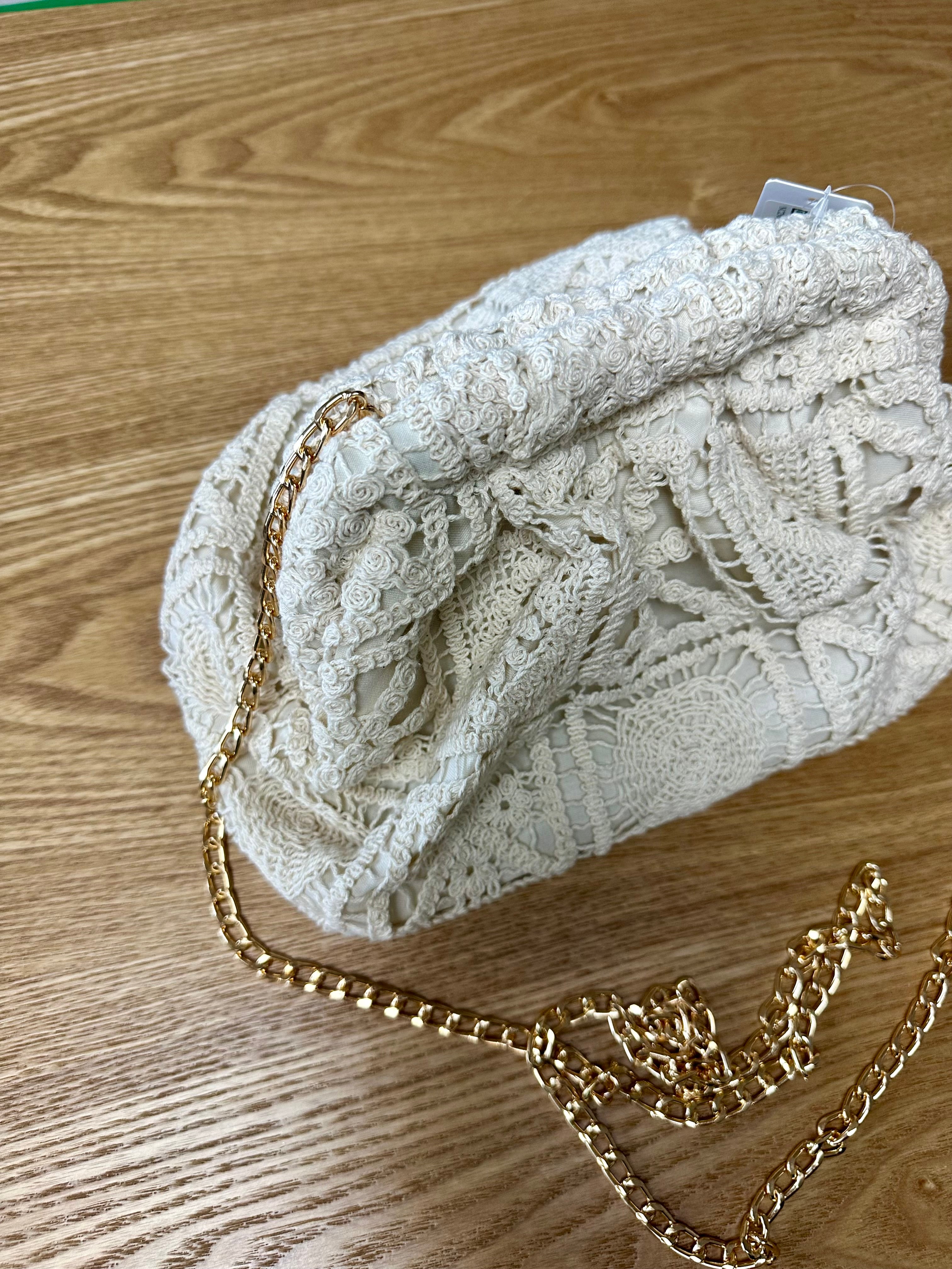 BORSA pasticcino crochet panna