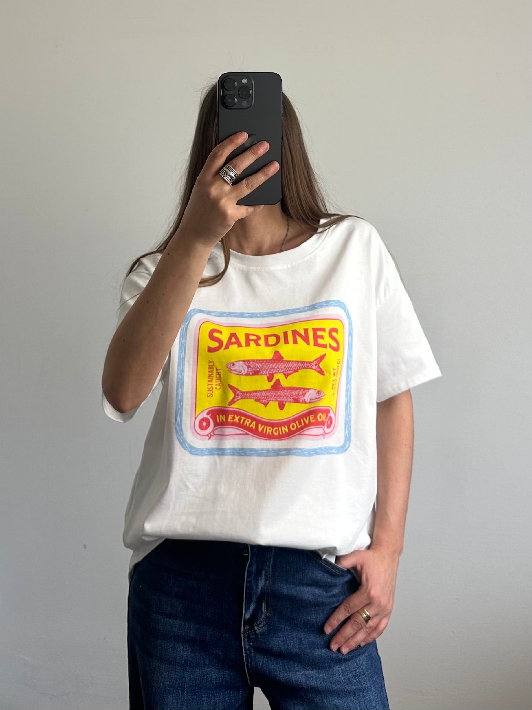T-shirt 100% cotone over “ sardines”