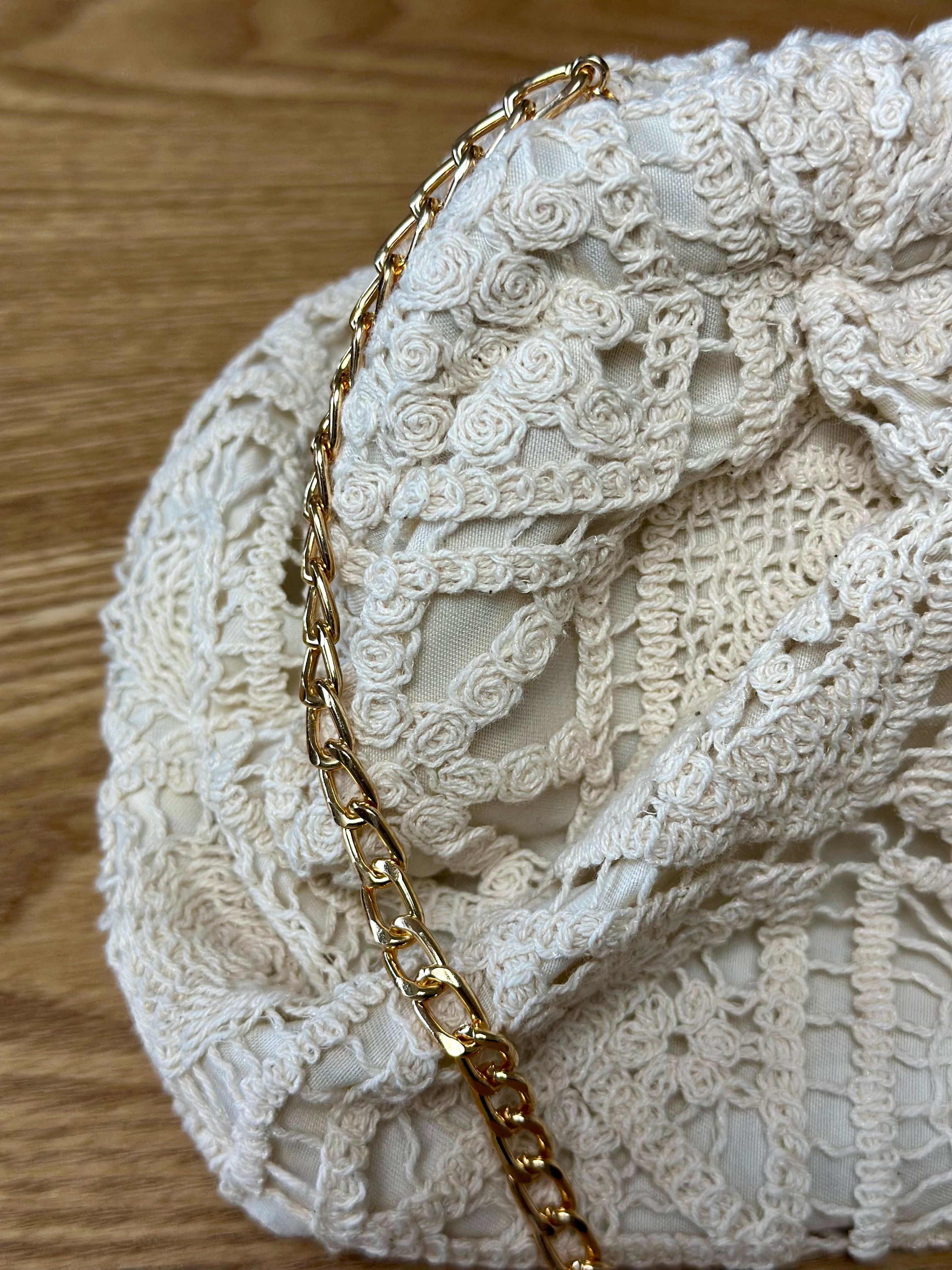 BORSA pasticcino crochet panna