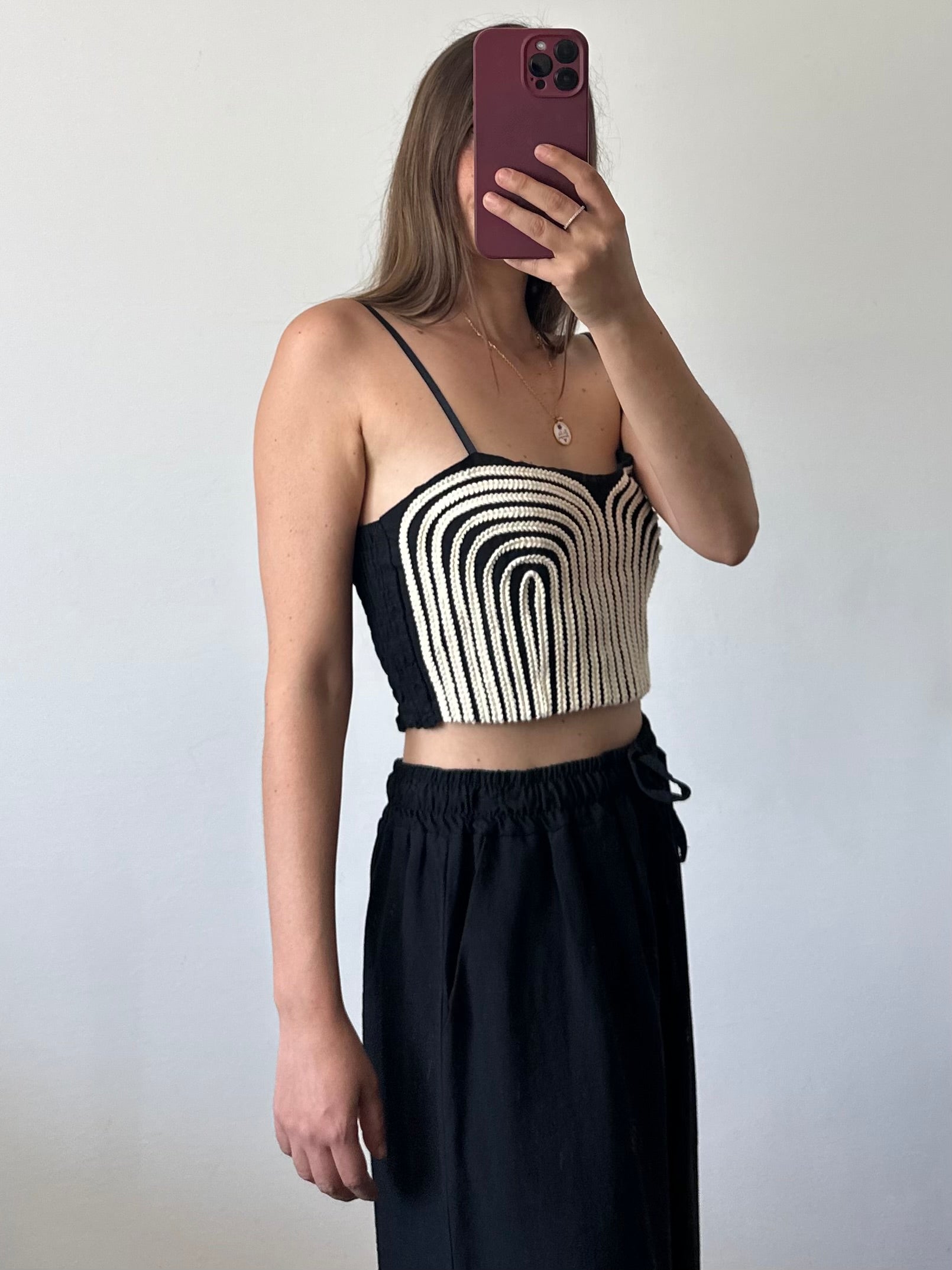 COORDINATO etnico ricamo nero