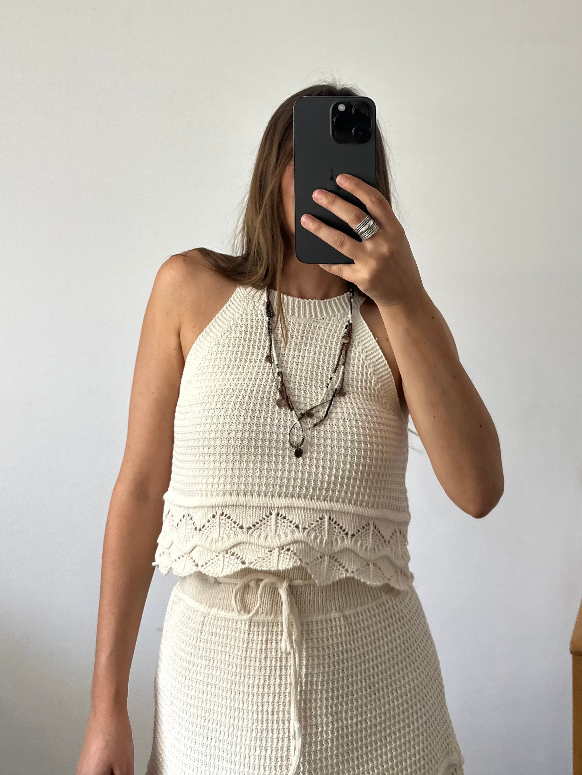COORDINATO crochet panna