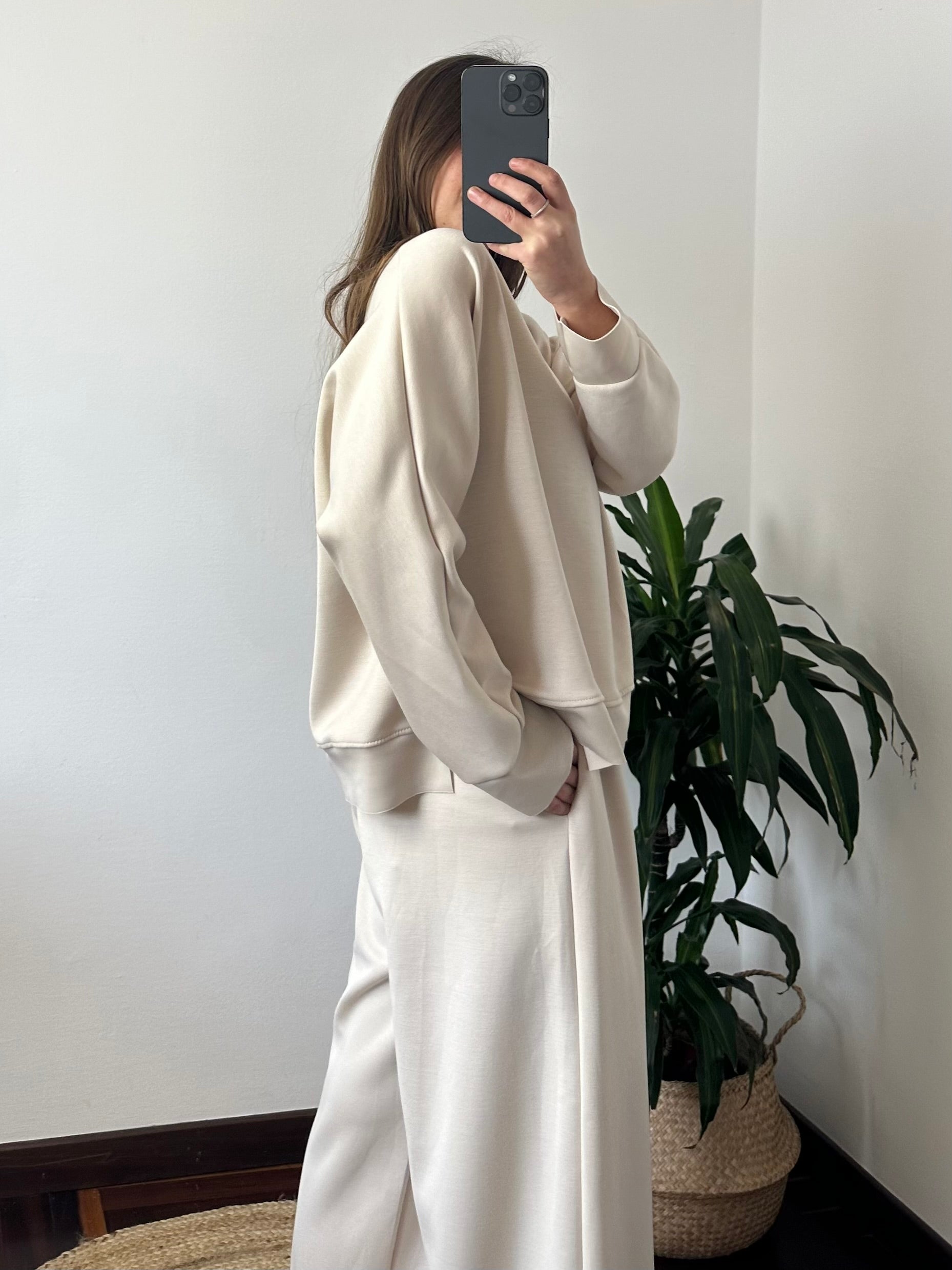 FELPA PUNTO MILANO BEIGE