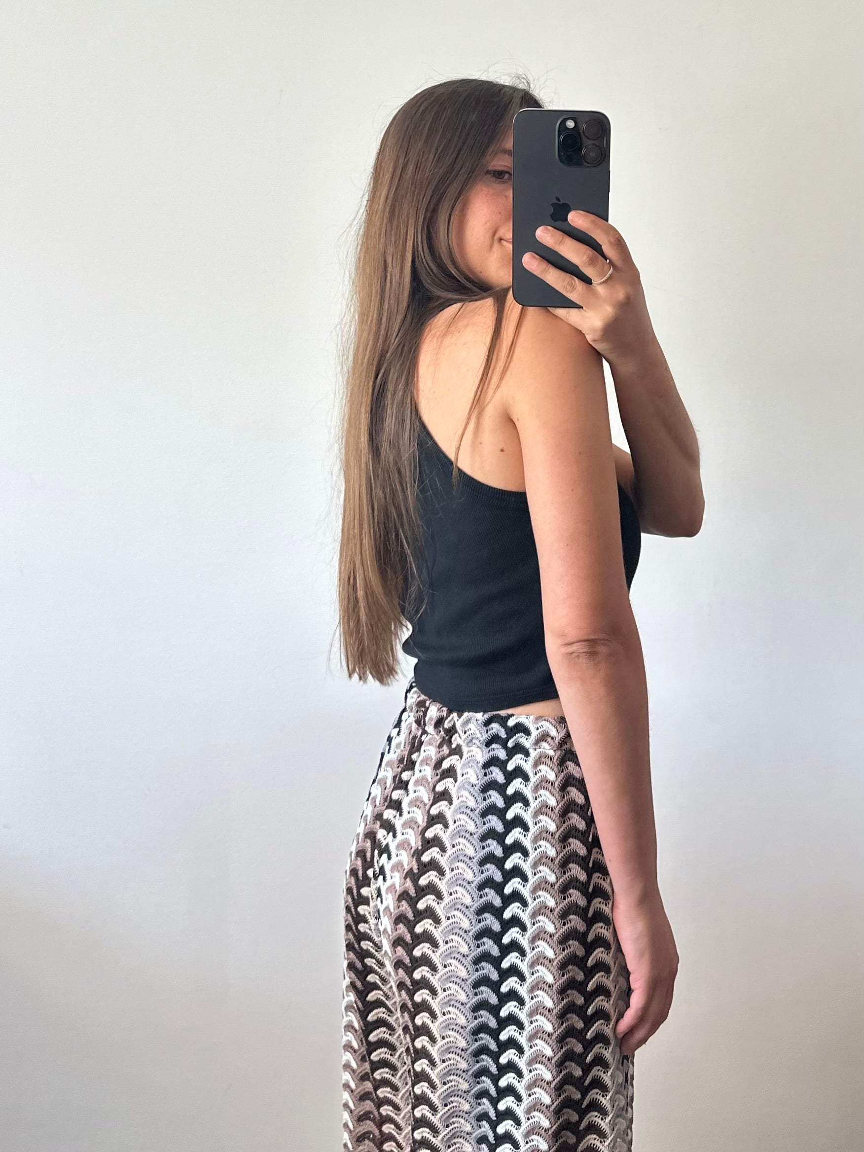 Top in cotone Nero