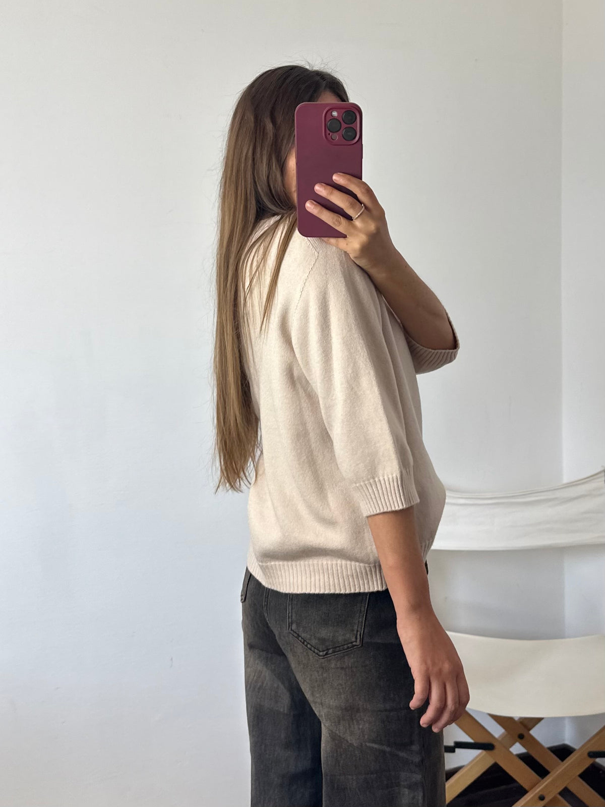 PULLOVER in morbida viscosa BEIGE