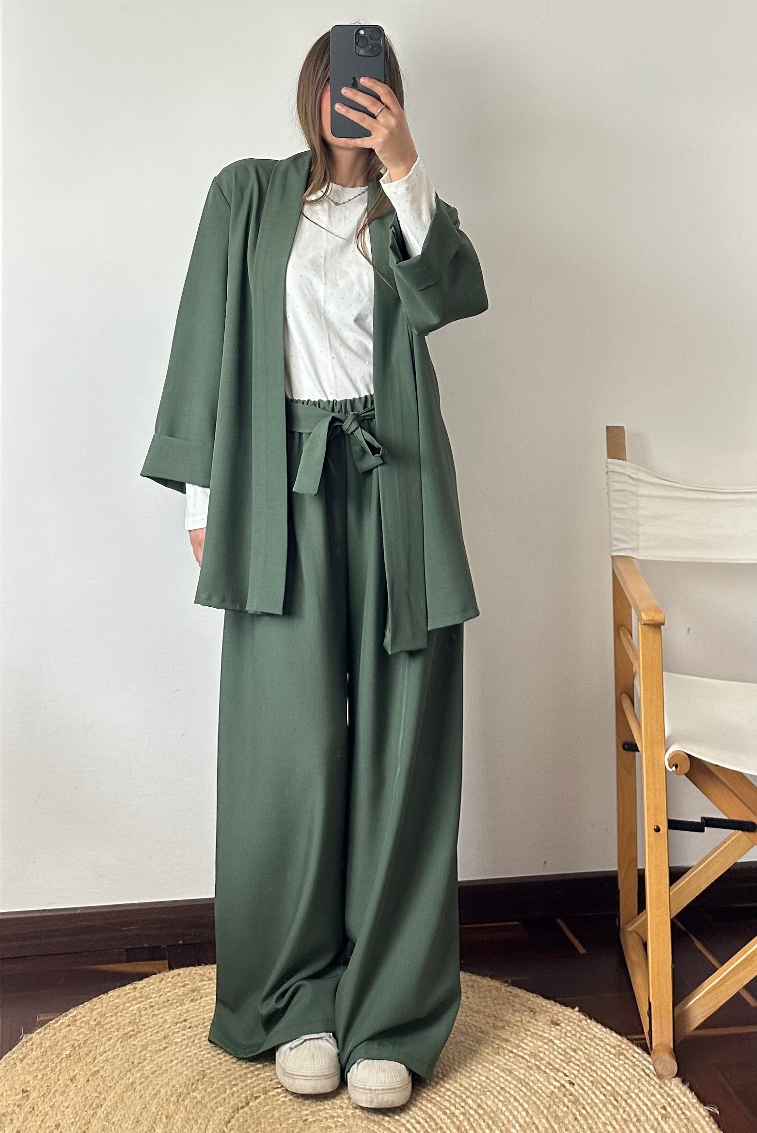 COORDINATO KIMONO VERDE