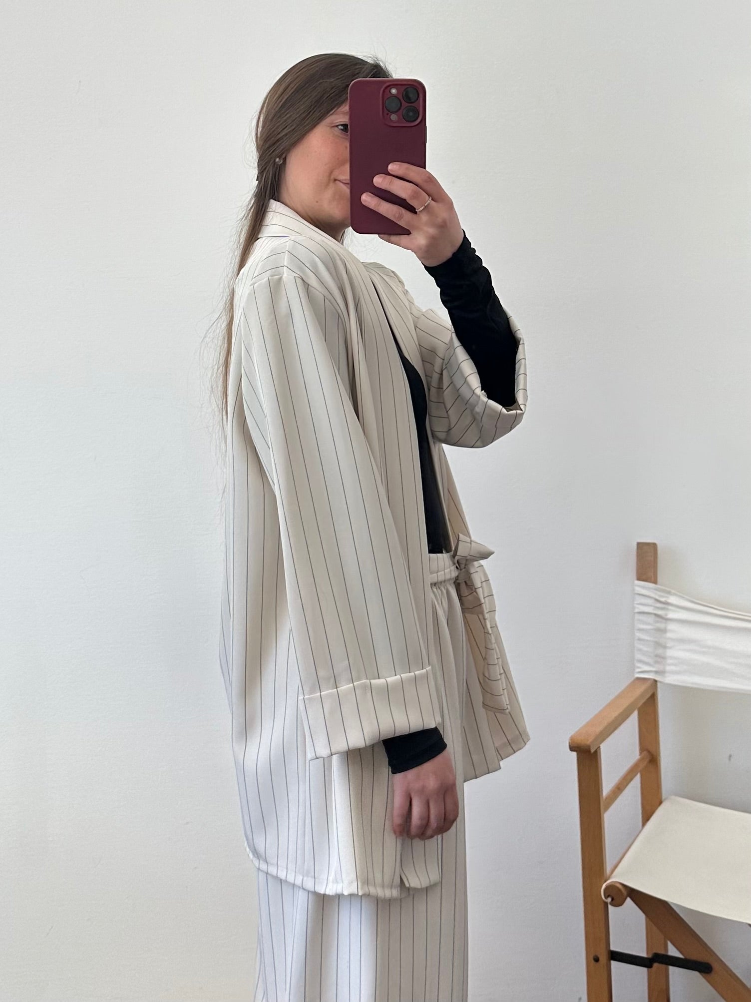 COORDINATO KIMONO GESSATO PANNA